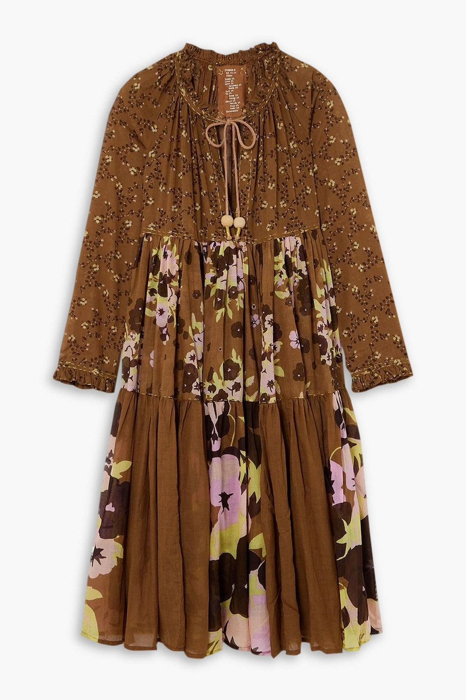 knee length dresses for ladies Yvonne Textured Flutter Sleeve Tiered Midi Dress main image 0