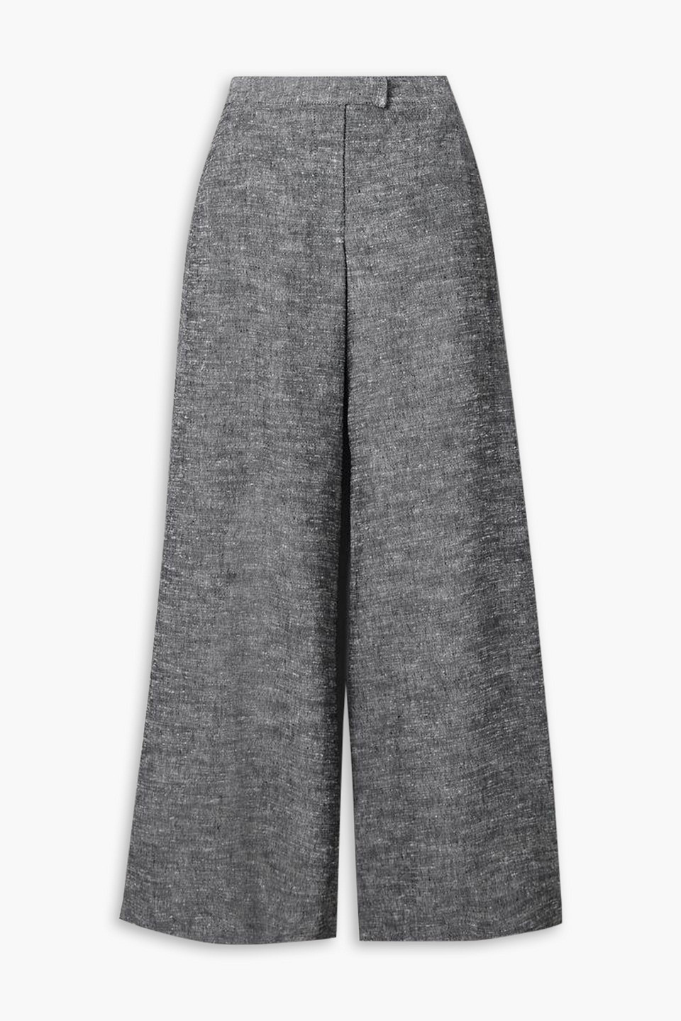 Lisa Marie Fernandez Slub Woven Wide-leg Pants In Grau