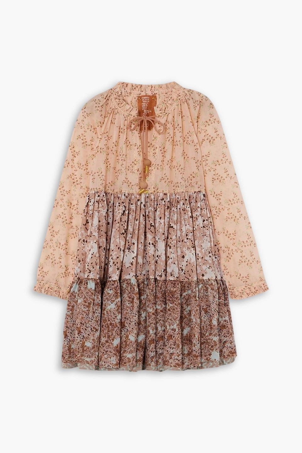 YVONNE S TIERED PRINTED COTTON-VOILE MINI DRESS