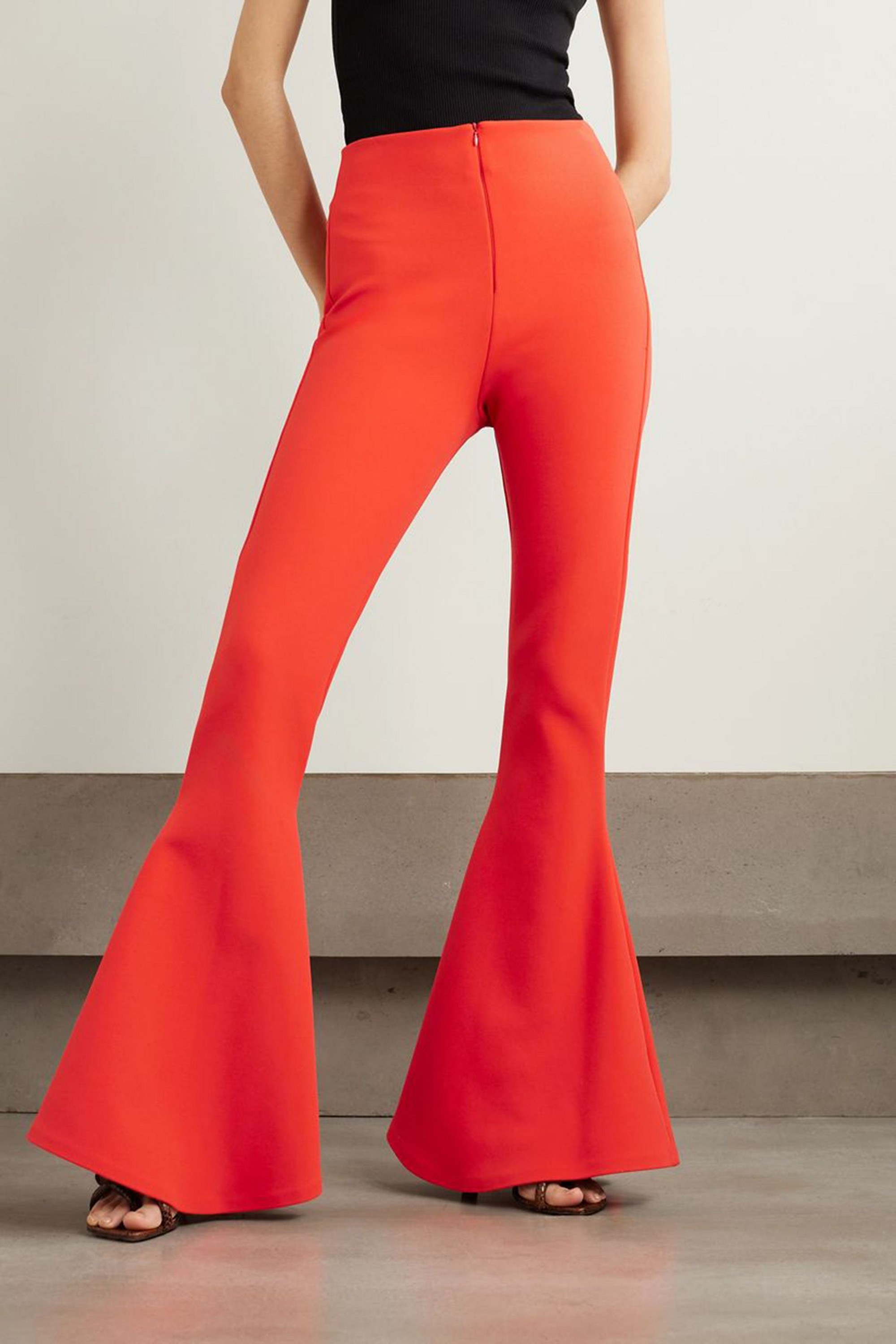 A.W.A.K.E. MODE Draped stretch-twill flared pants