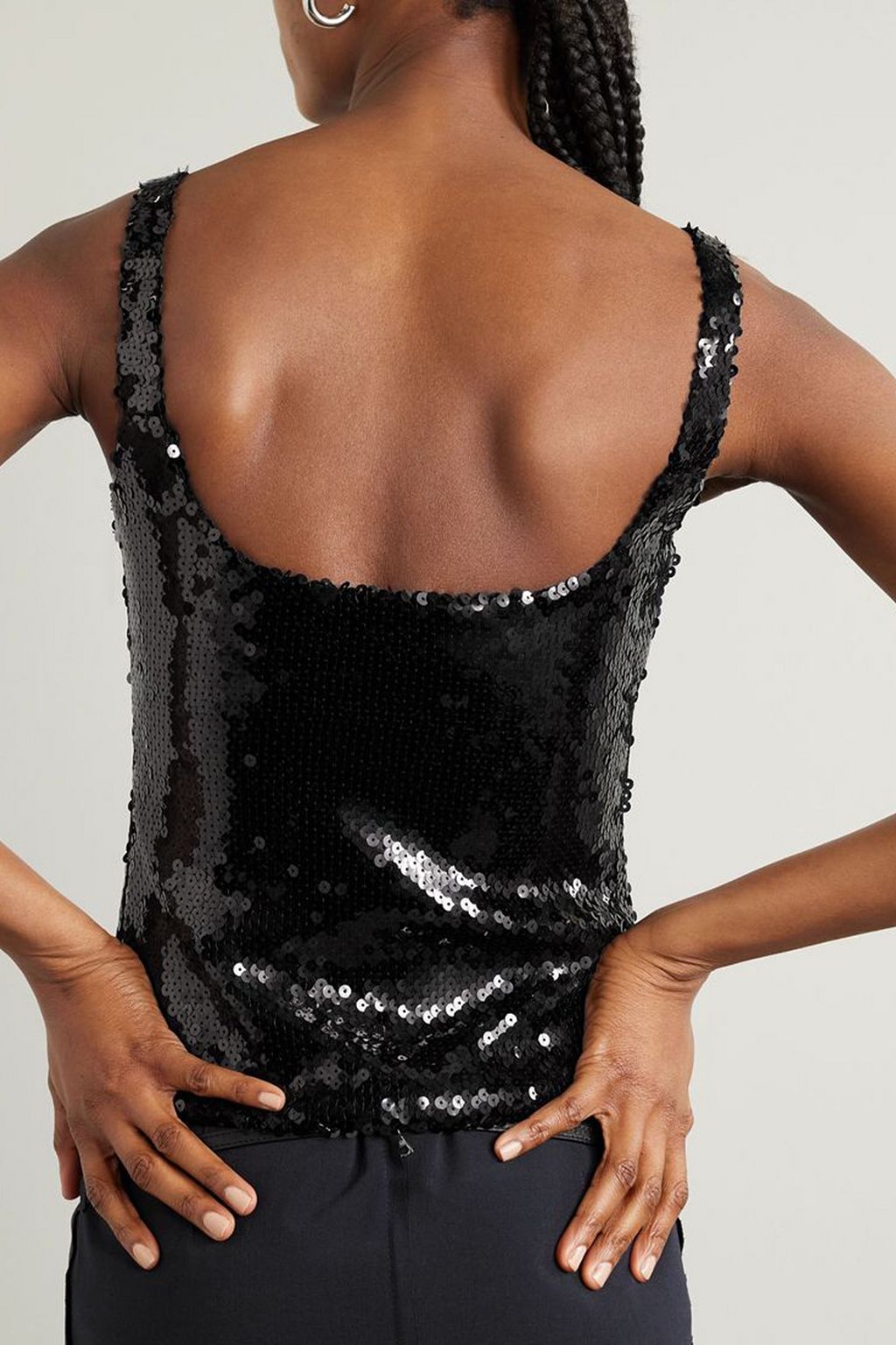 16ARLINGTON Hornet sequined tulle tank
