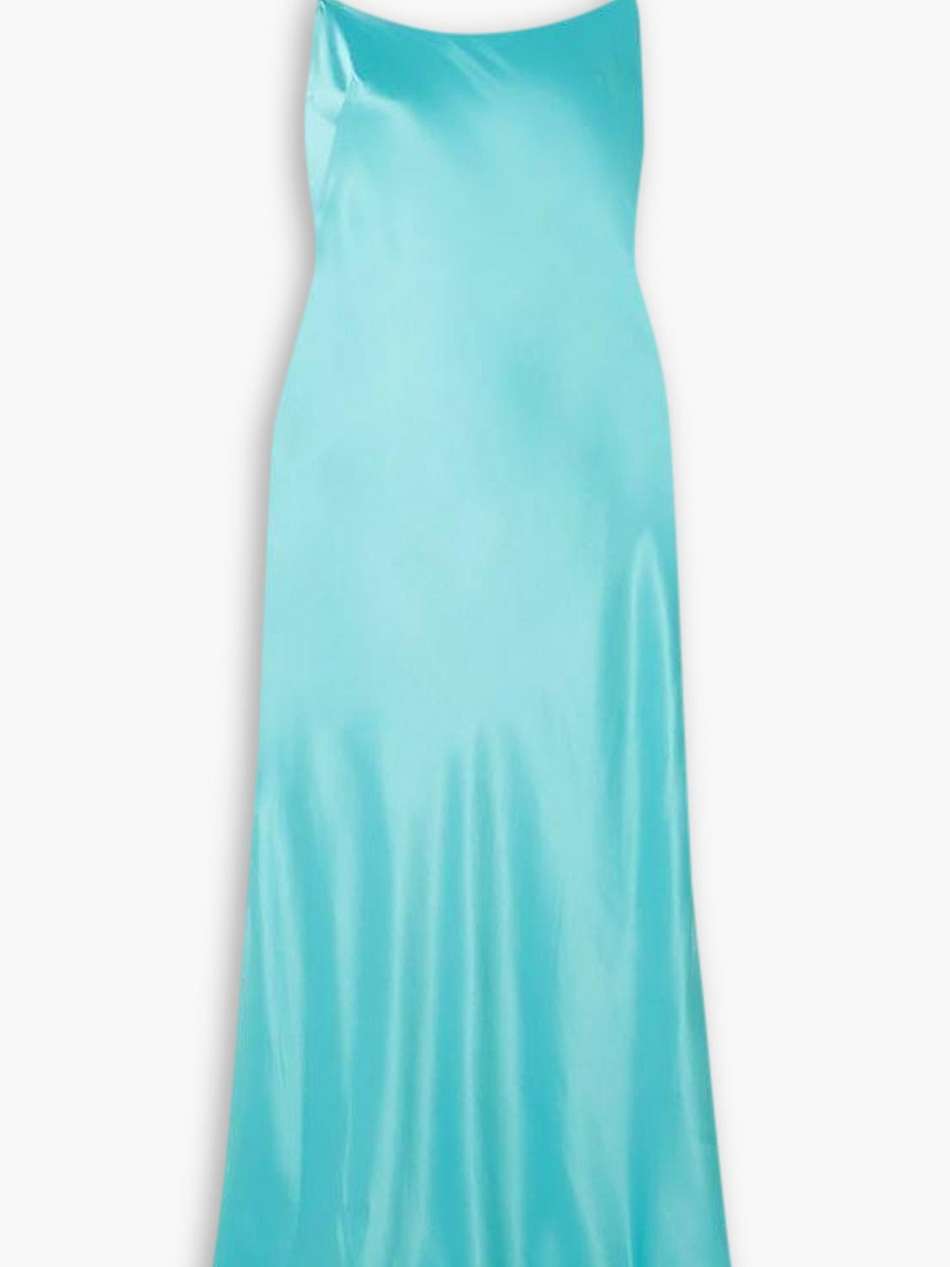 floss open-back silk-satin maxi dress
