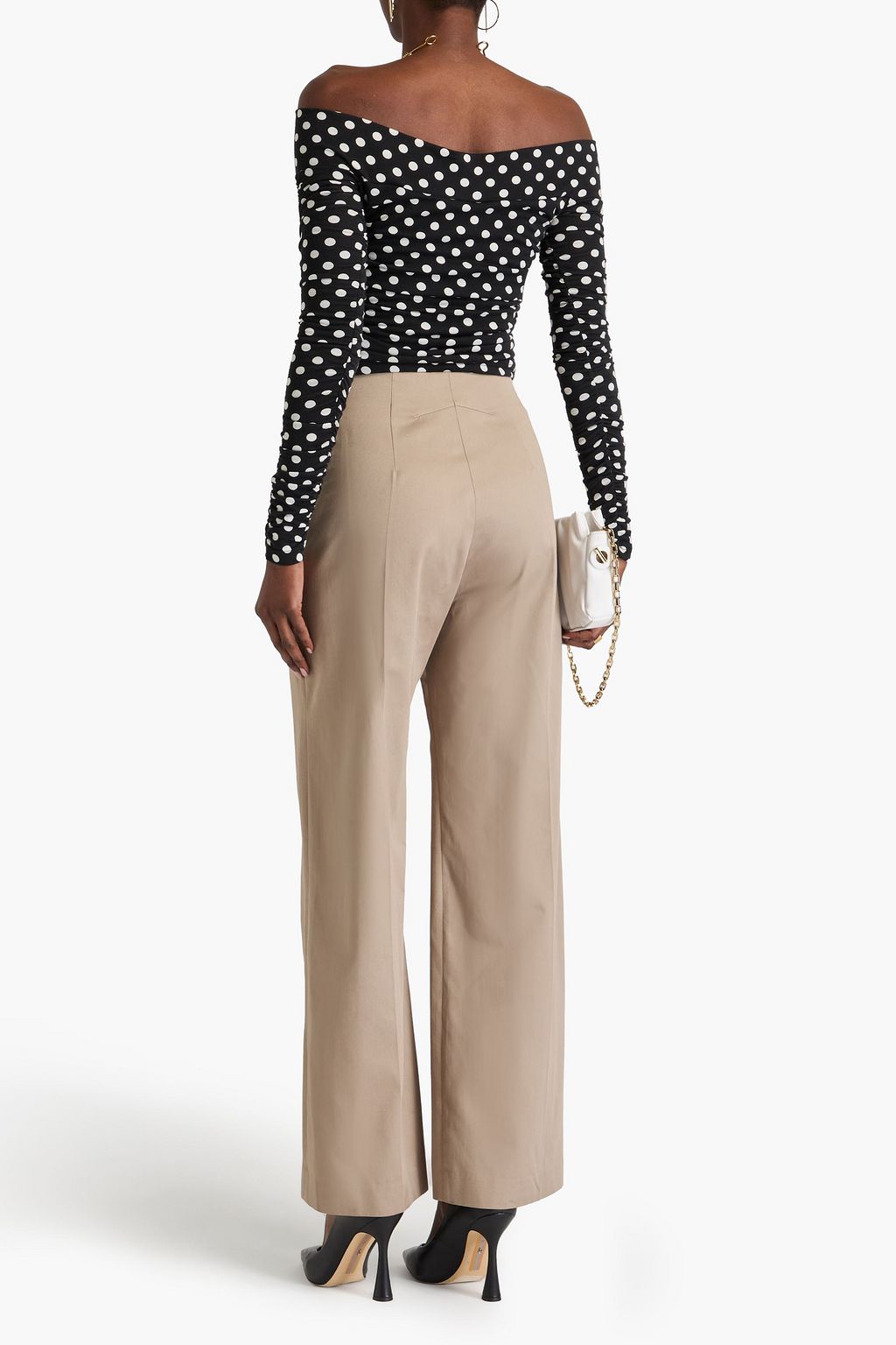 PATOU Cotton-twill wide-leg pants