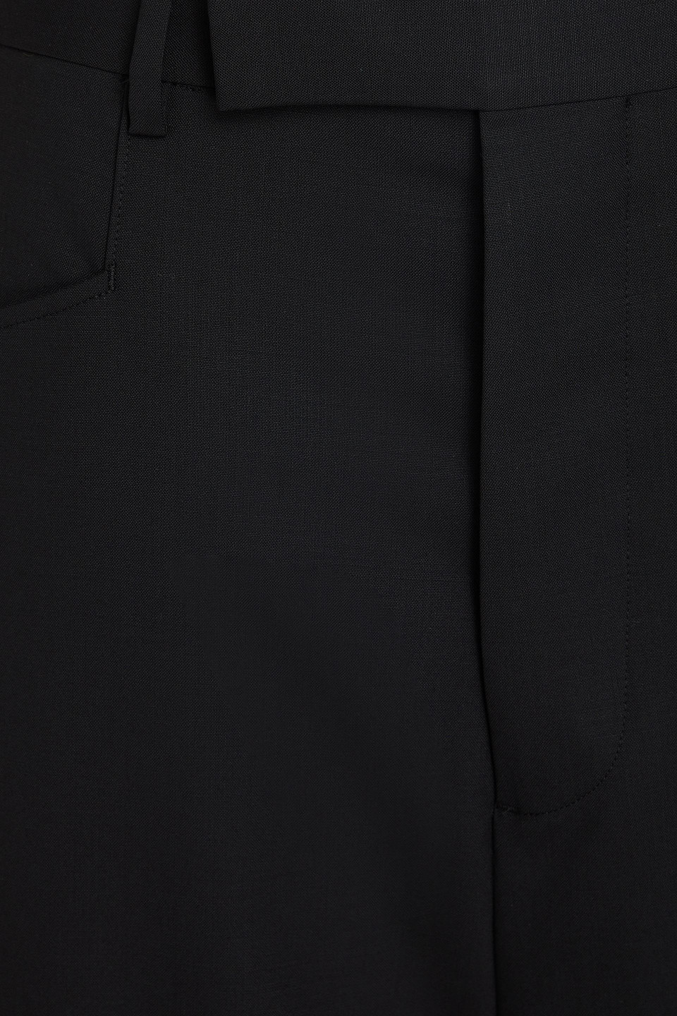 Shop Rick Owens Wool-blend Wide-leg Pants In Black