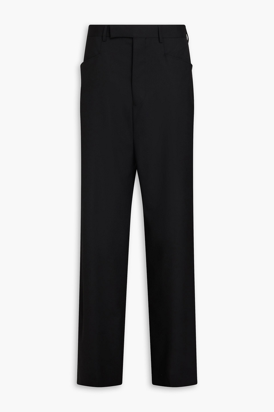 Rick Owens Wool-blend Wide-leg Pants In Black