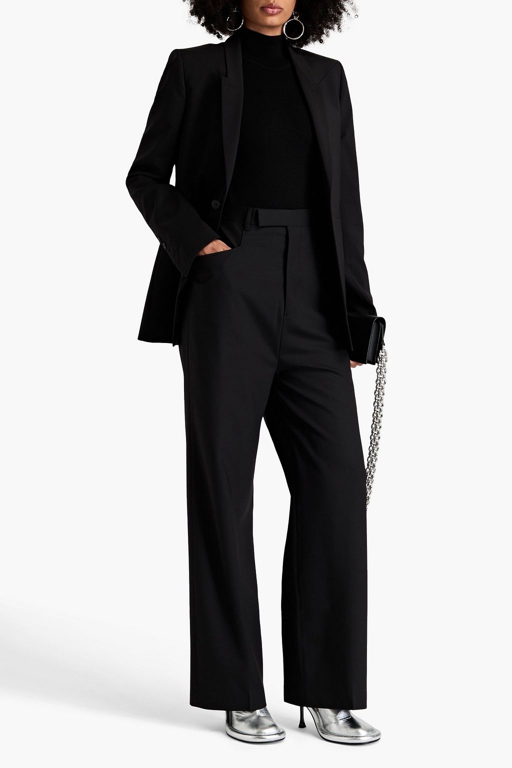 RICK OWENS Wool-blend wide-leg pants
