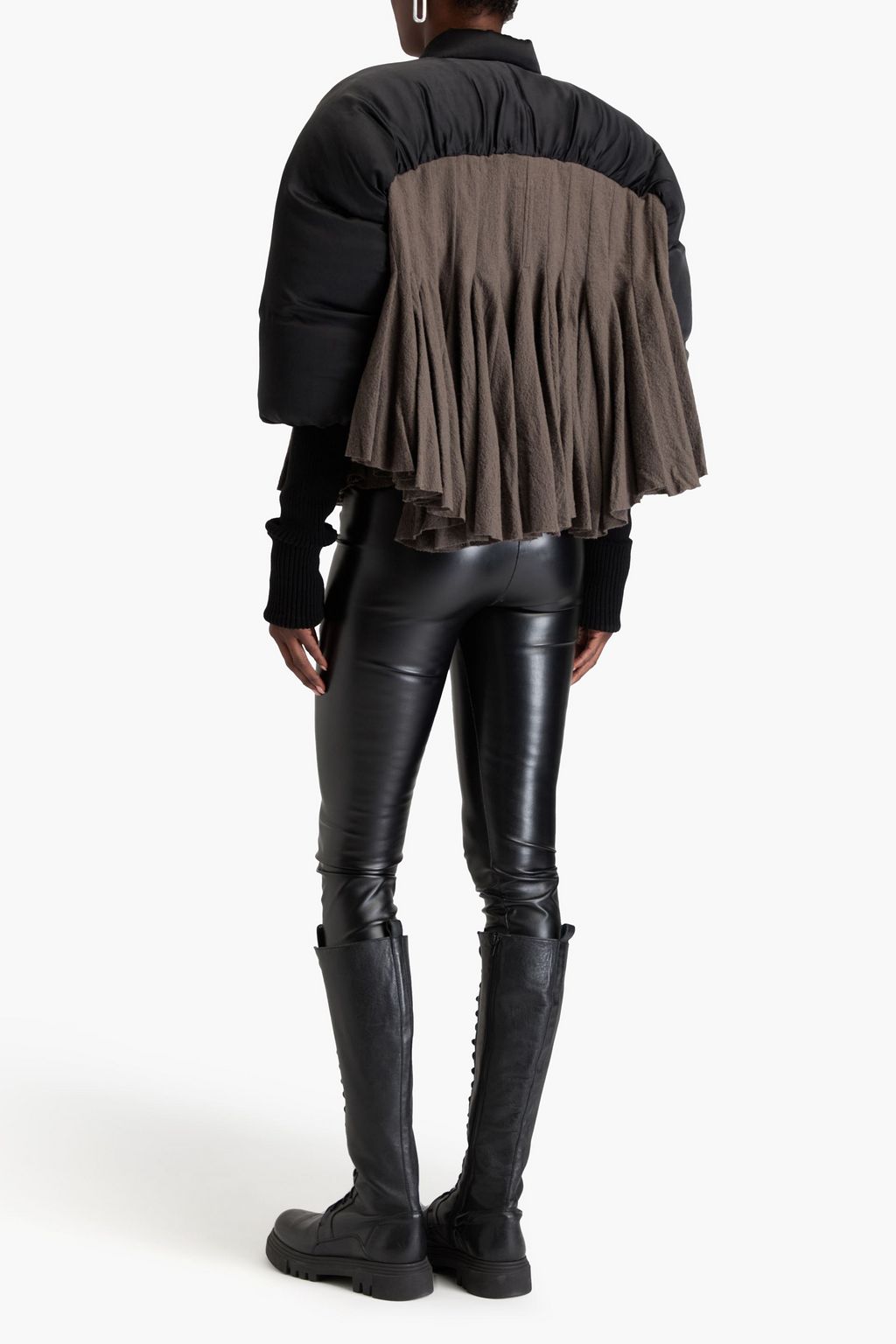 RICK OWENS جاكيت مبطّن من الصوف وقماش عازل