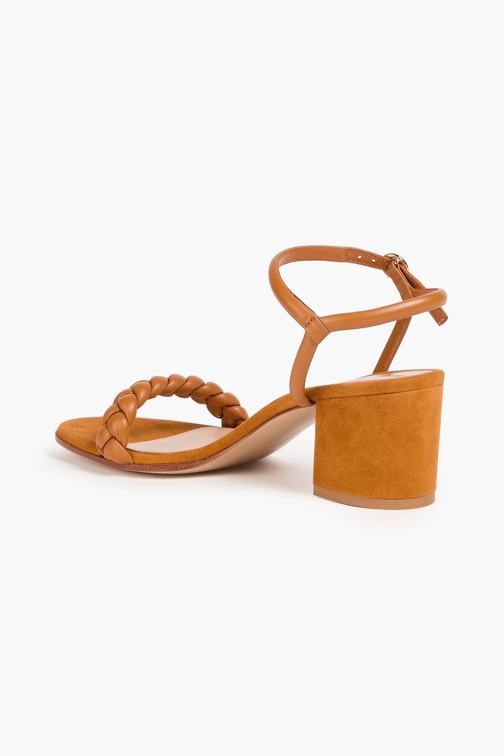 GIANVITO ROSSI 크루즈 60 브레이디드 가죽 샌들