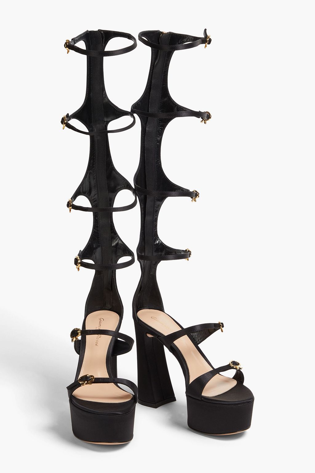 GIANVITO ROSSI Maddy satin platform sandals