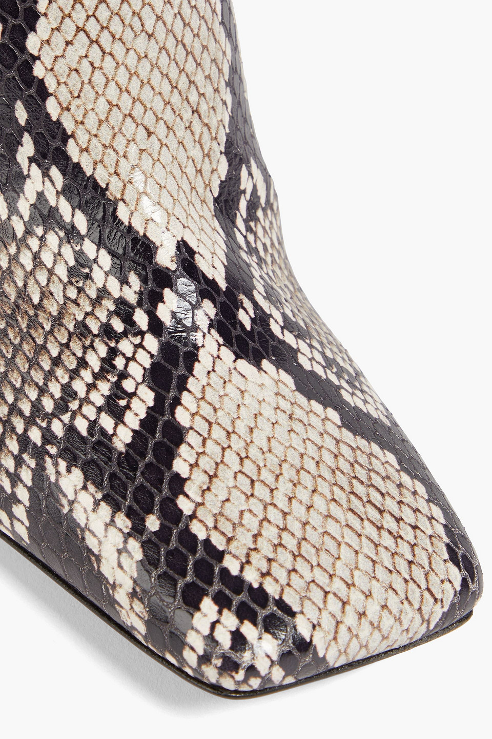 Gianvito Rossi Christina Snake-effect Leather Boots In Animal Print