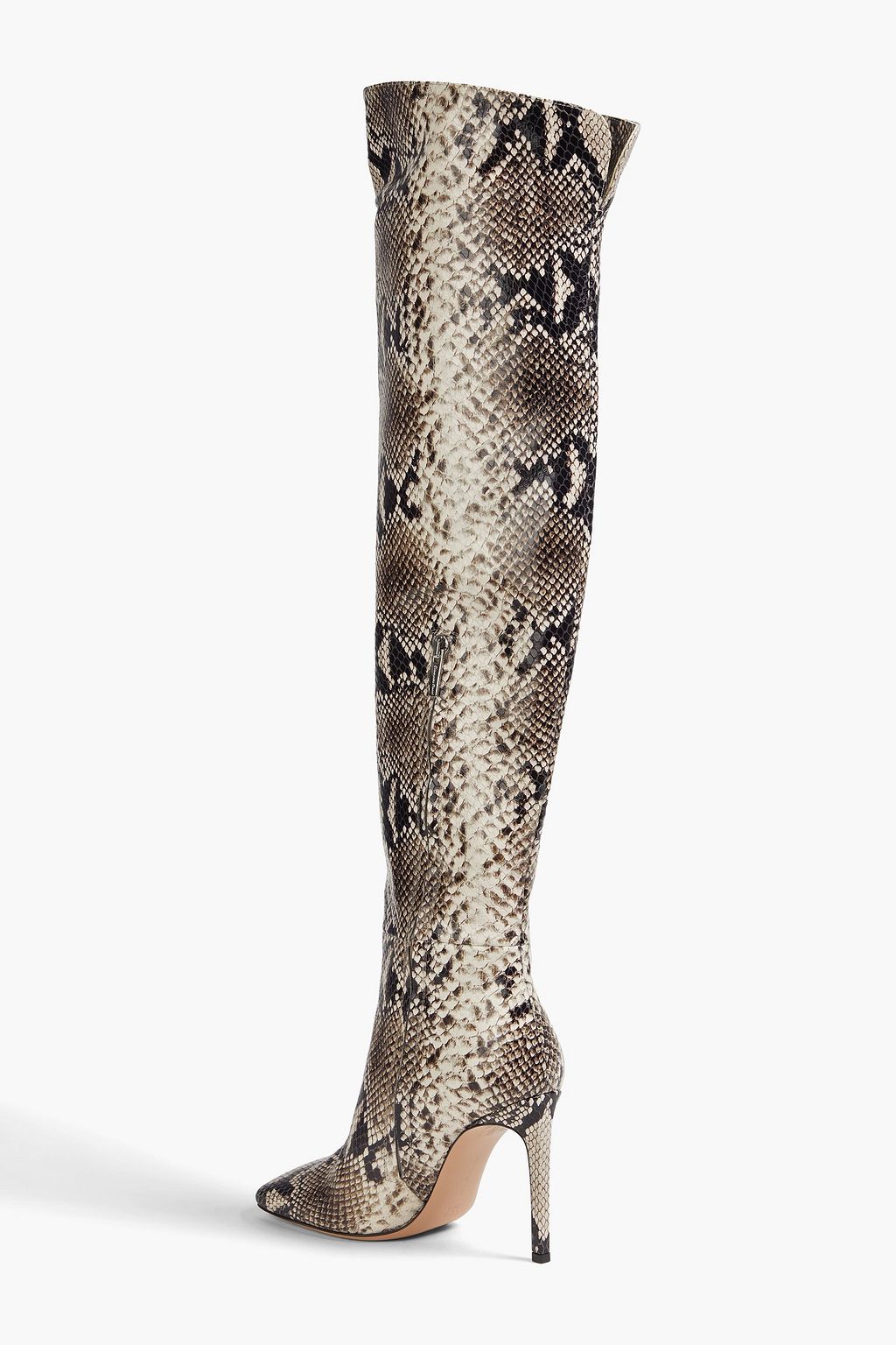 GIANVITO ROSSI Christina snake-effect leather boots
