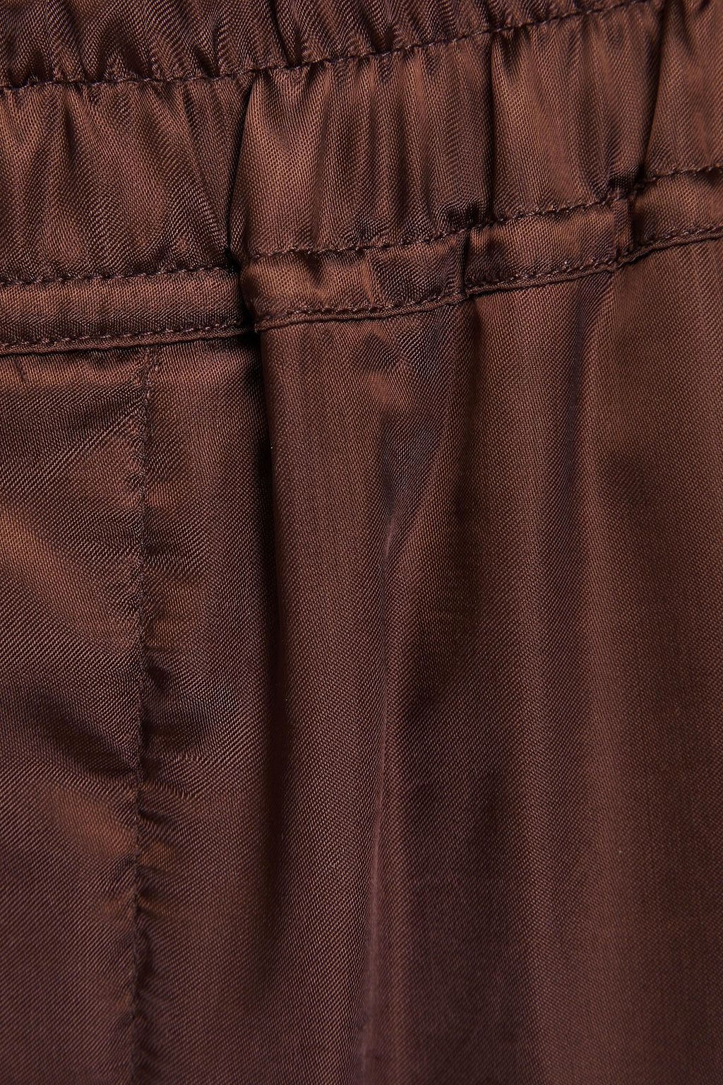 RICK OWENS Cropped cupro track pants