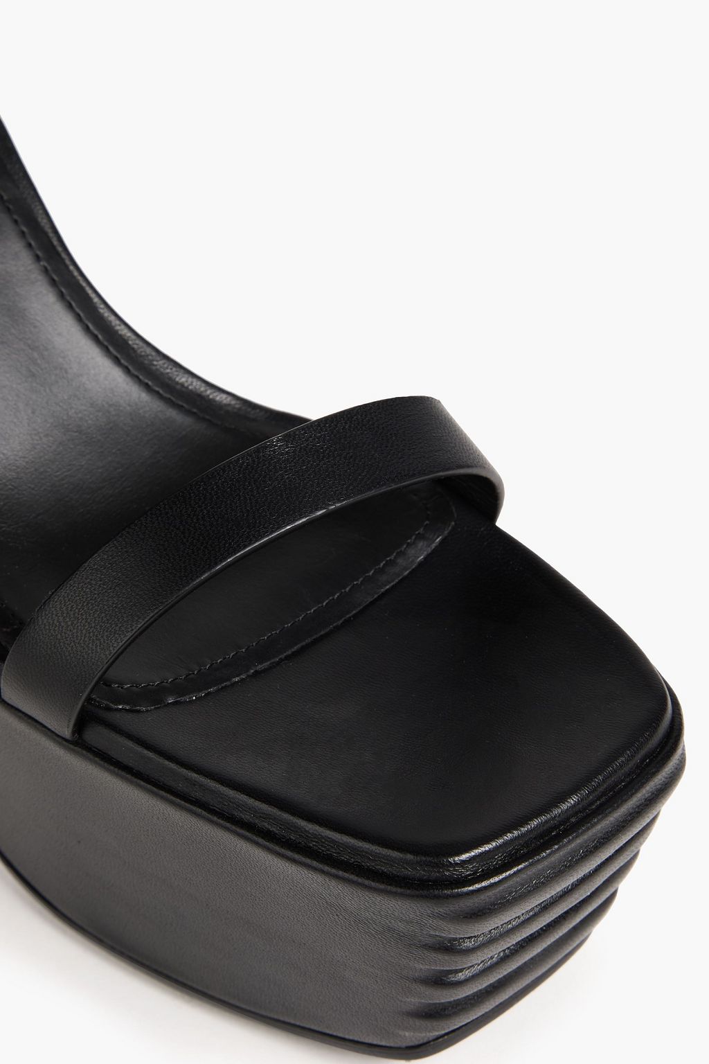 RICK OWENS صندل بنعل سميك من الجلد بملمس نافر