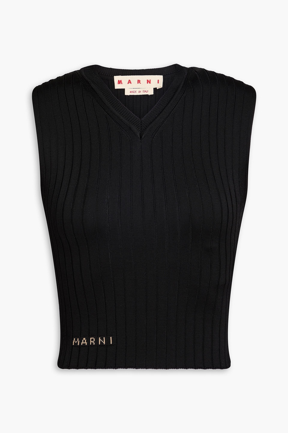 Ribbed-knit top