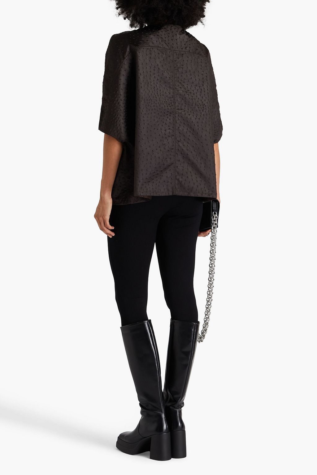 RICK OWENS Embossed taffeta top