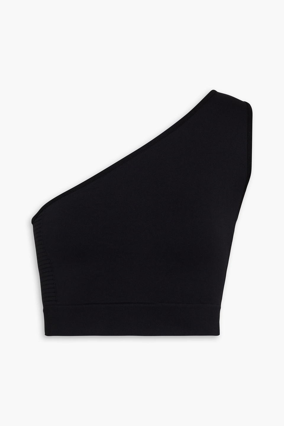 Rick Owens Athena One-shoulder Stretch-piqué Top In Black