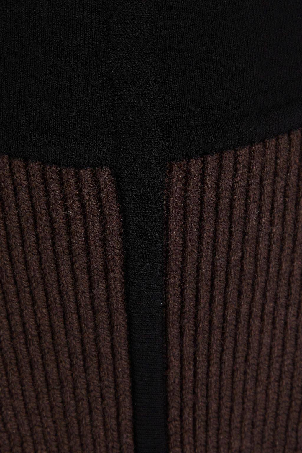RICK OWENS شورت من مزيج الكشمير المضلّع بلونين