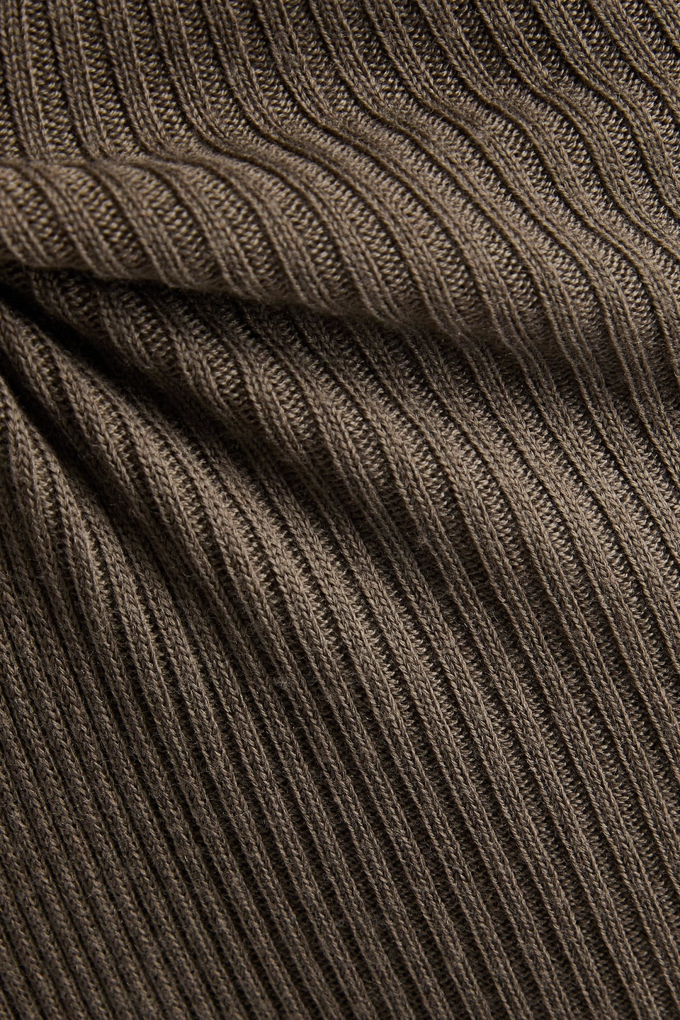 Rick Owens Ribbed Wool-blend Flared Pants In Taupe