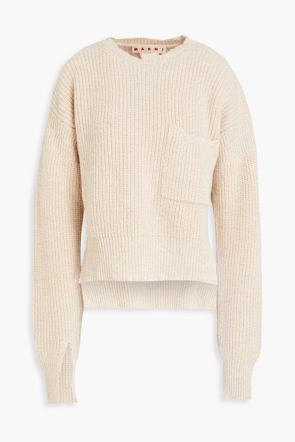 Marni - Marled ribbed wool sweater - Neutral - IT 48