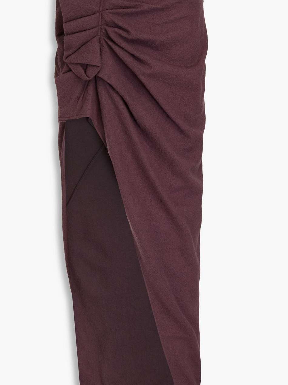 edfu draped brushed wool maxi skirt