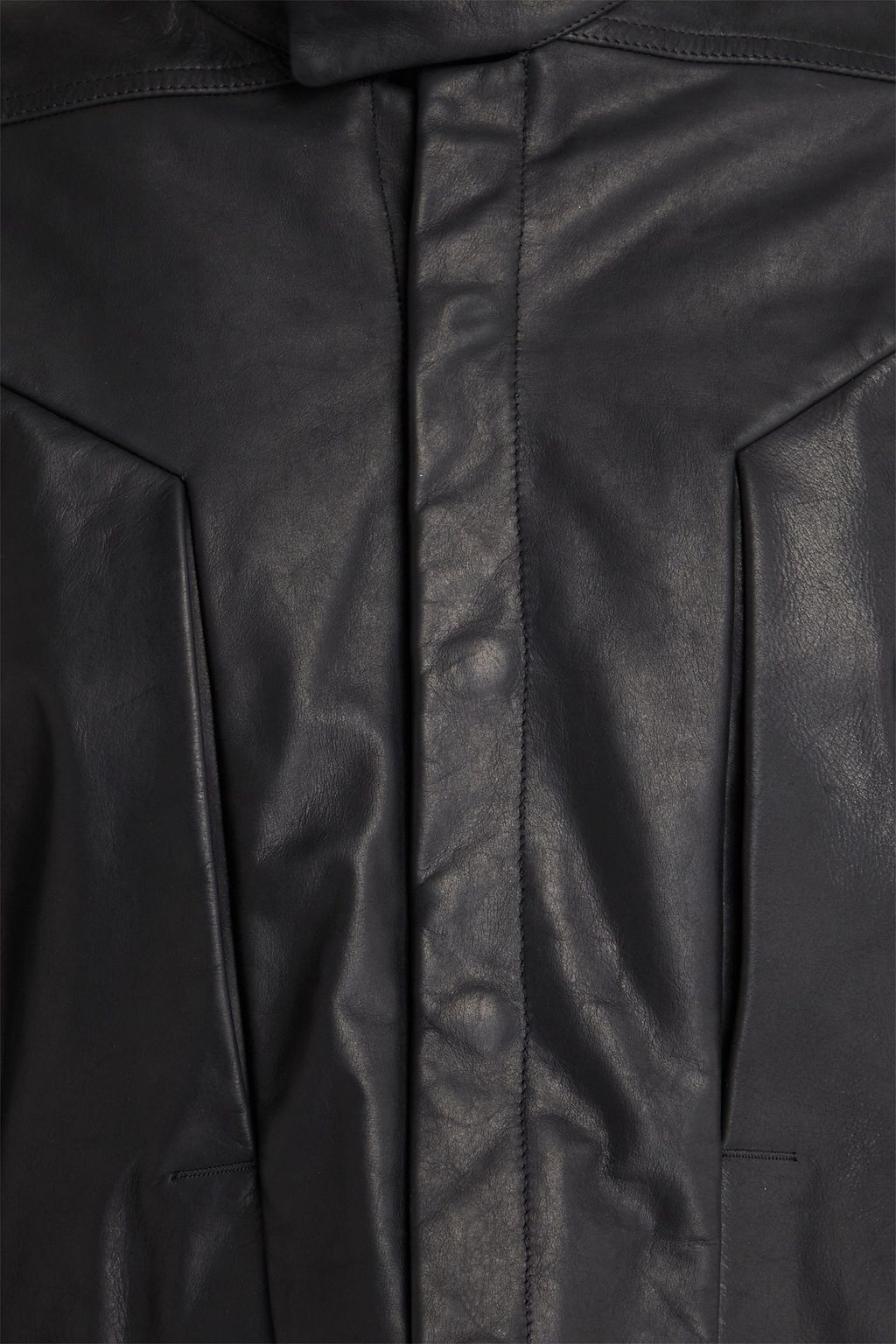 RICK OWENS 오버사이즈 왁스드 가죽 재킷