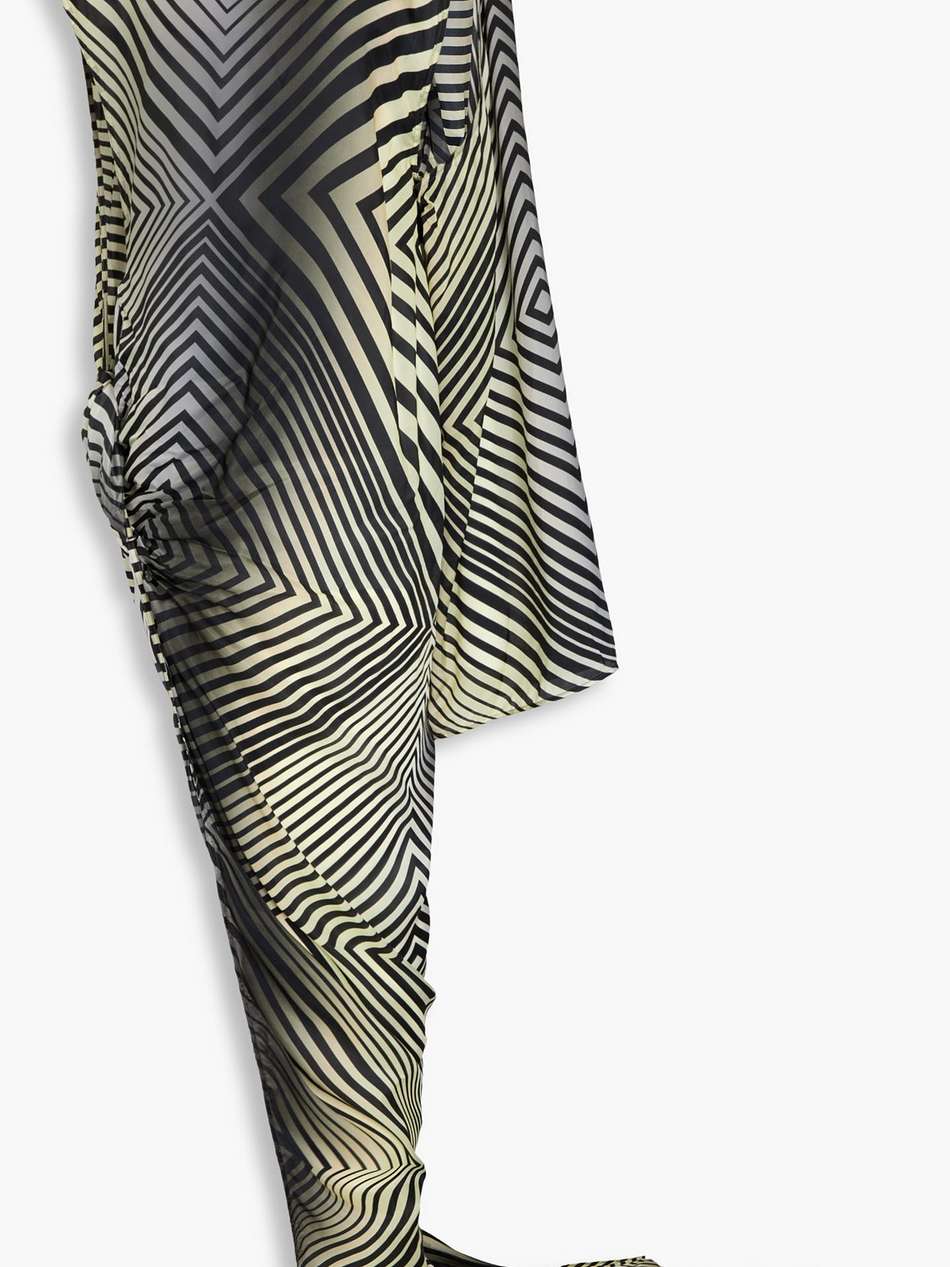 edfu one-sleeve printed cupro-voile maxi dress