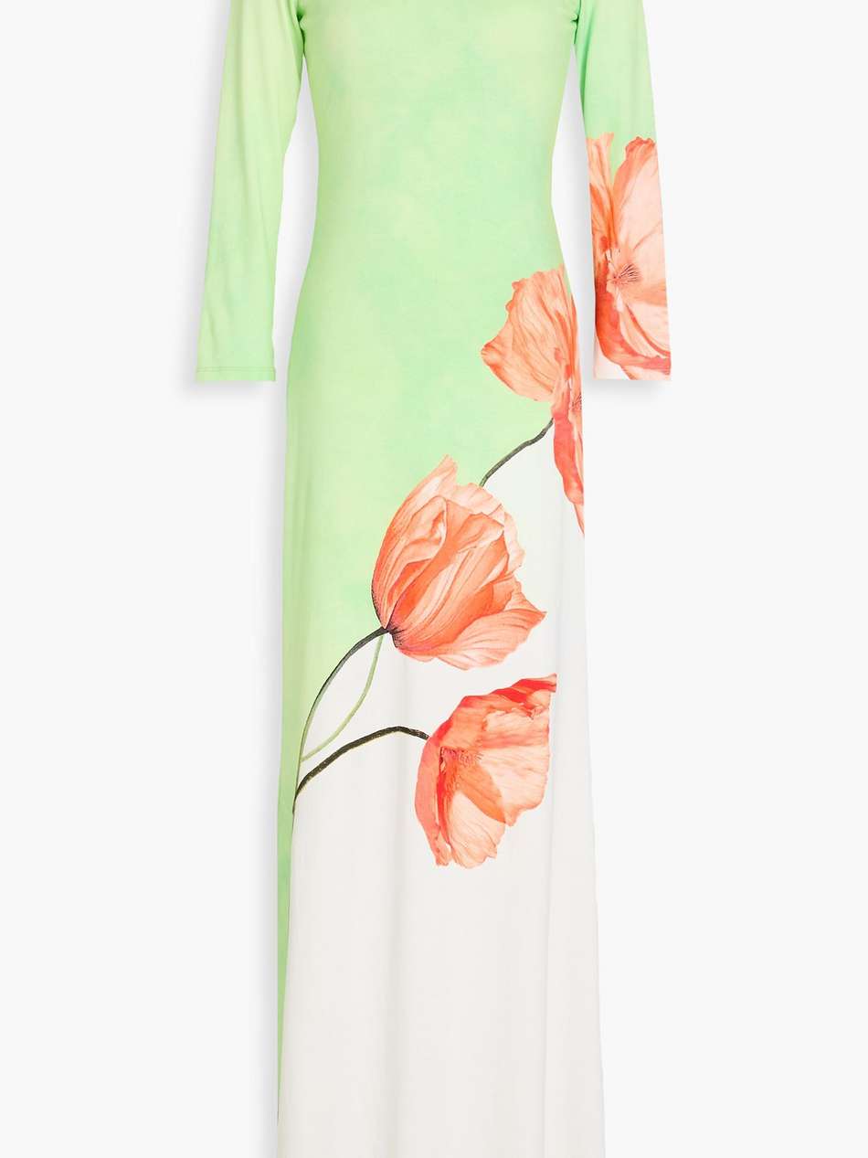 delora open-back floral-print jersey maxi dress