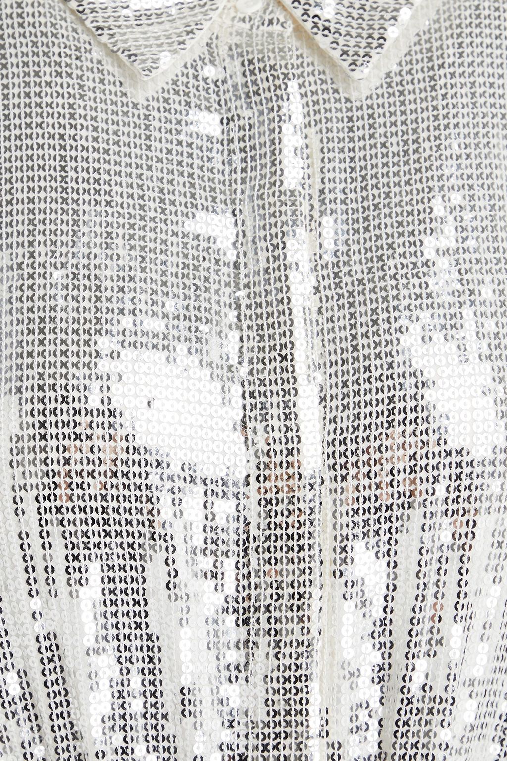 ALICE + OLIVIA Miranda sequined woven maxi shirt dress