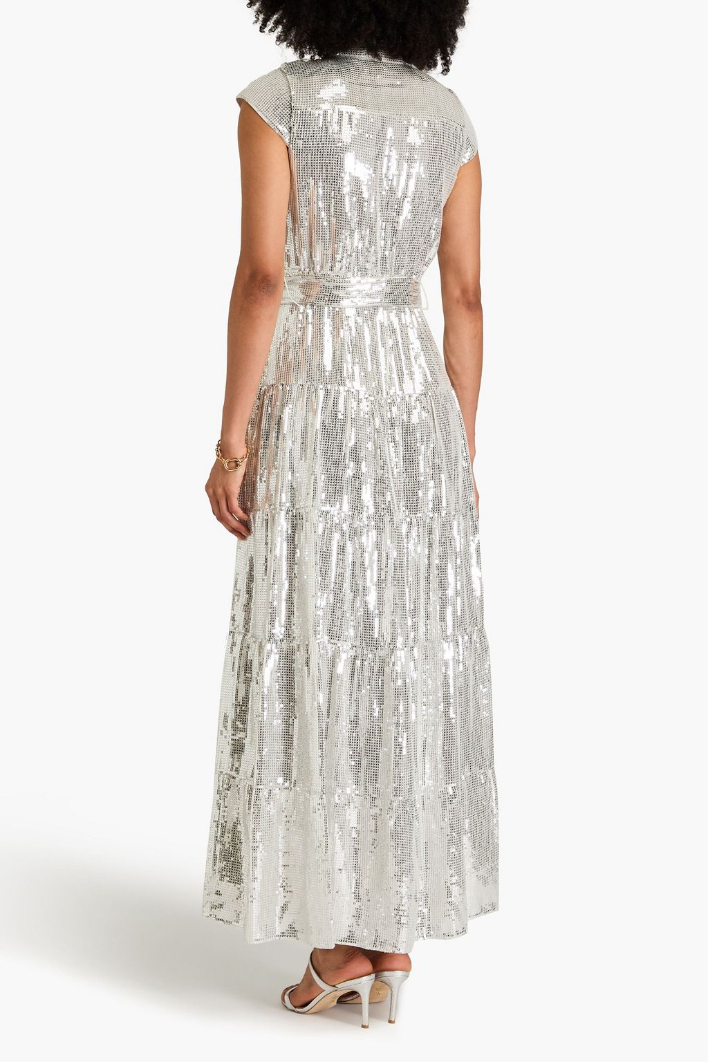 ALICE + OLIVIA Miranda sequined woven maxi shirt dress | THE