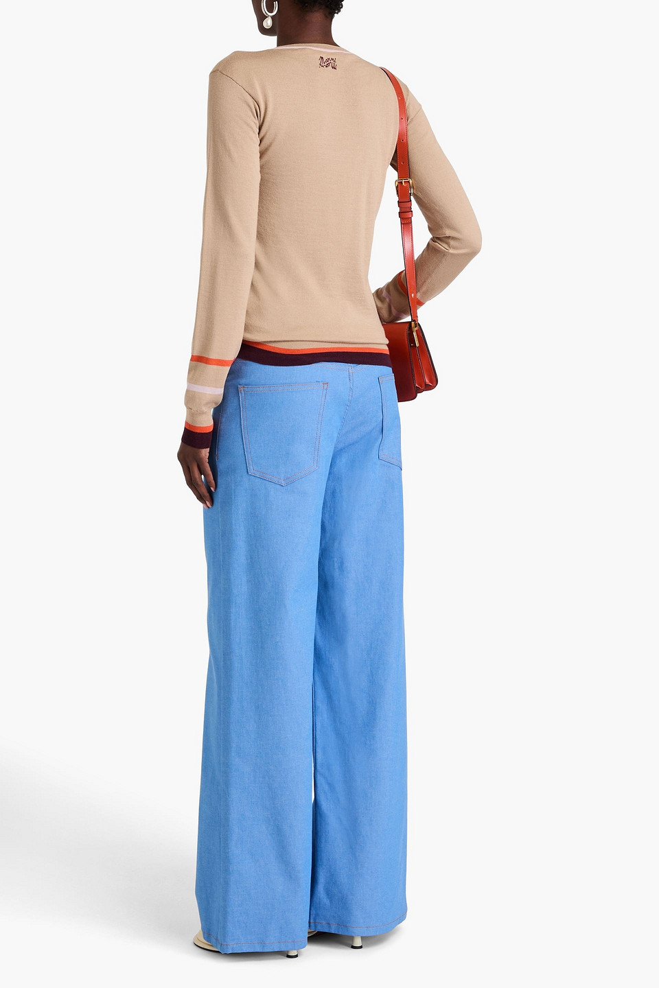 Marni Wool And Silk-blend Sweater In Neutral
