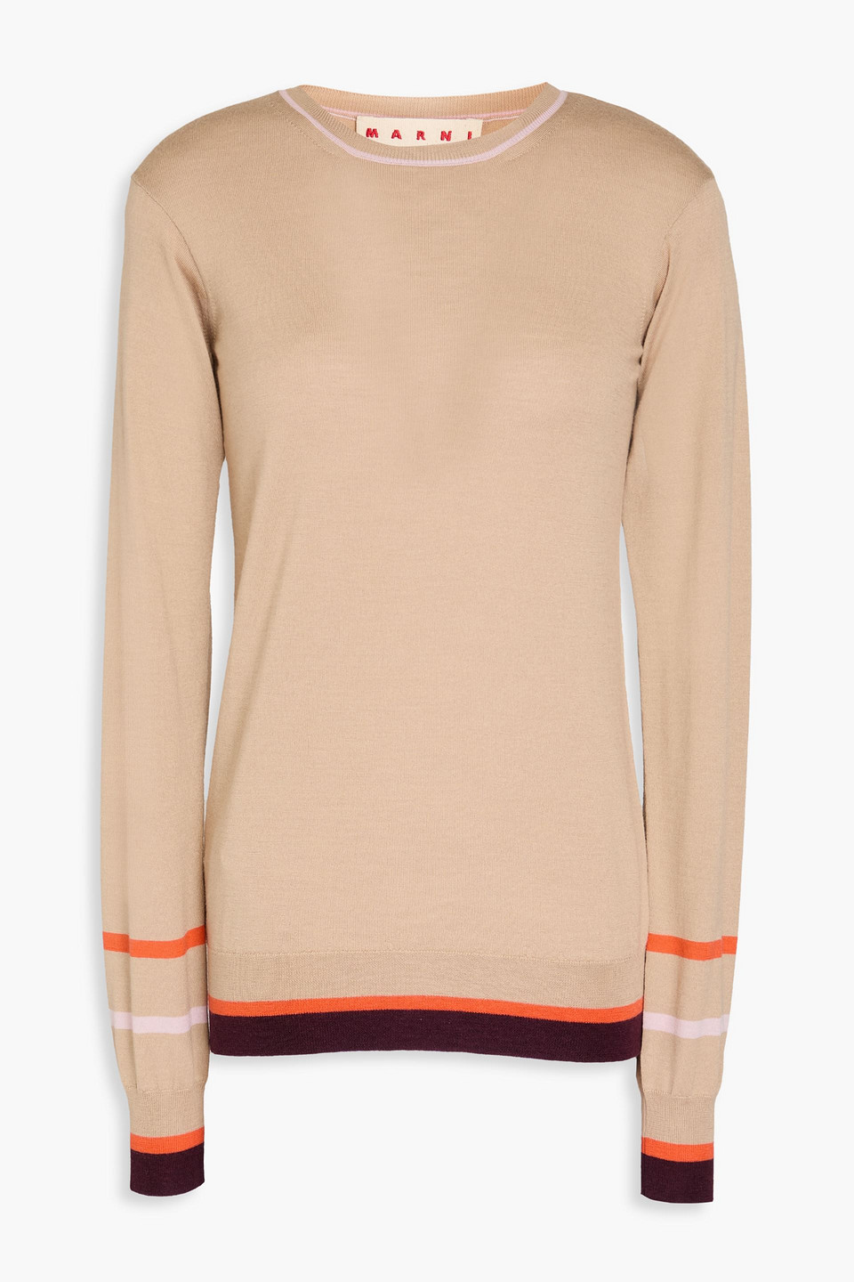 Marni Wool And Silk-blend Sweater In Neutral