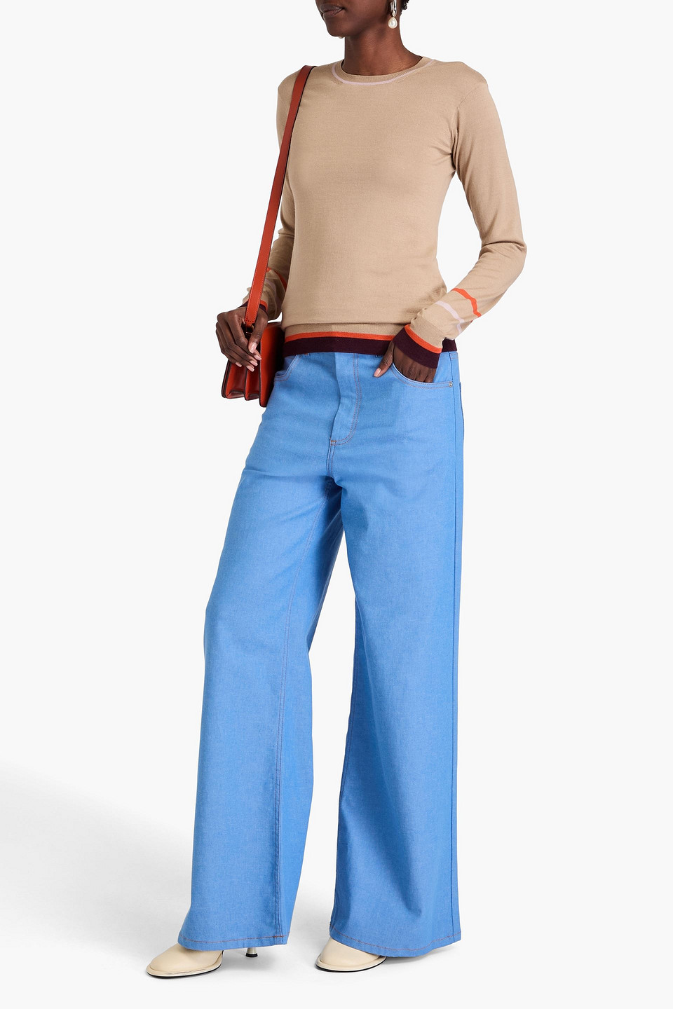 Marni Wool And Silk-blend Sweater In Neutral
