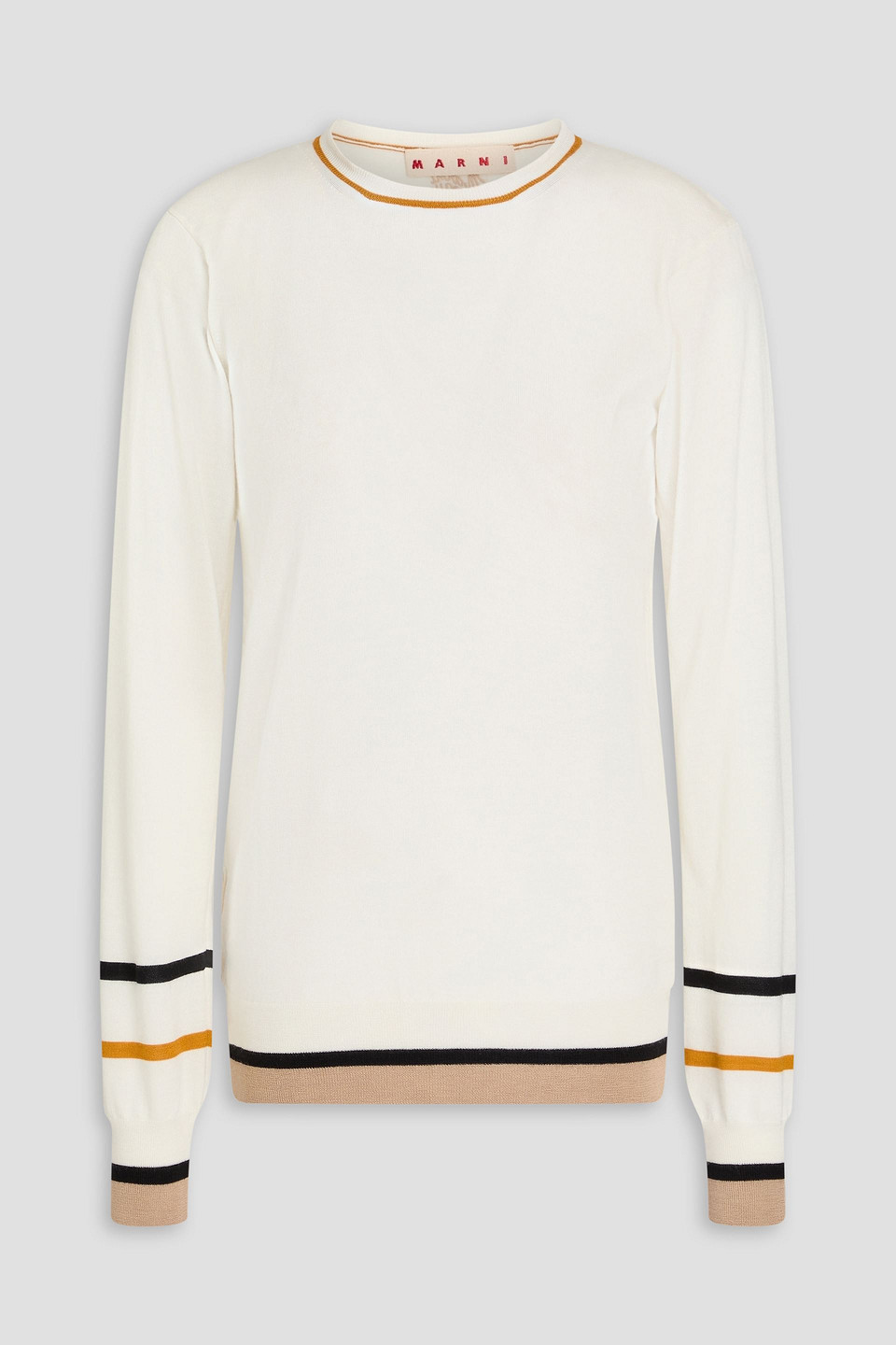 Marni Wool And Silk-blend Sweater In Ivory