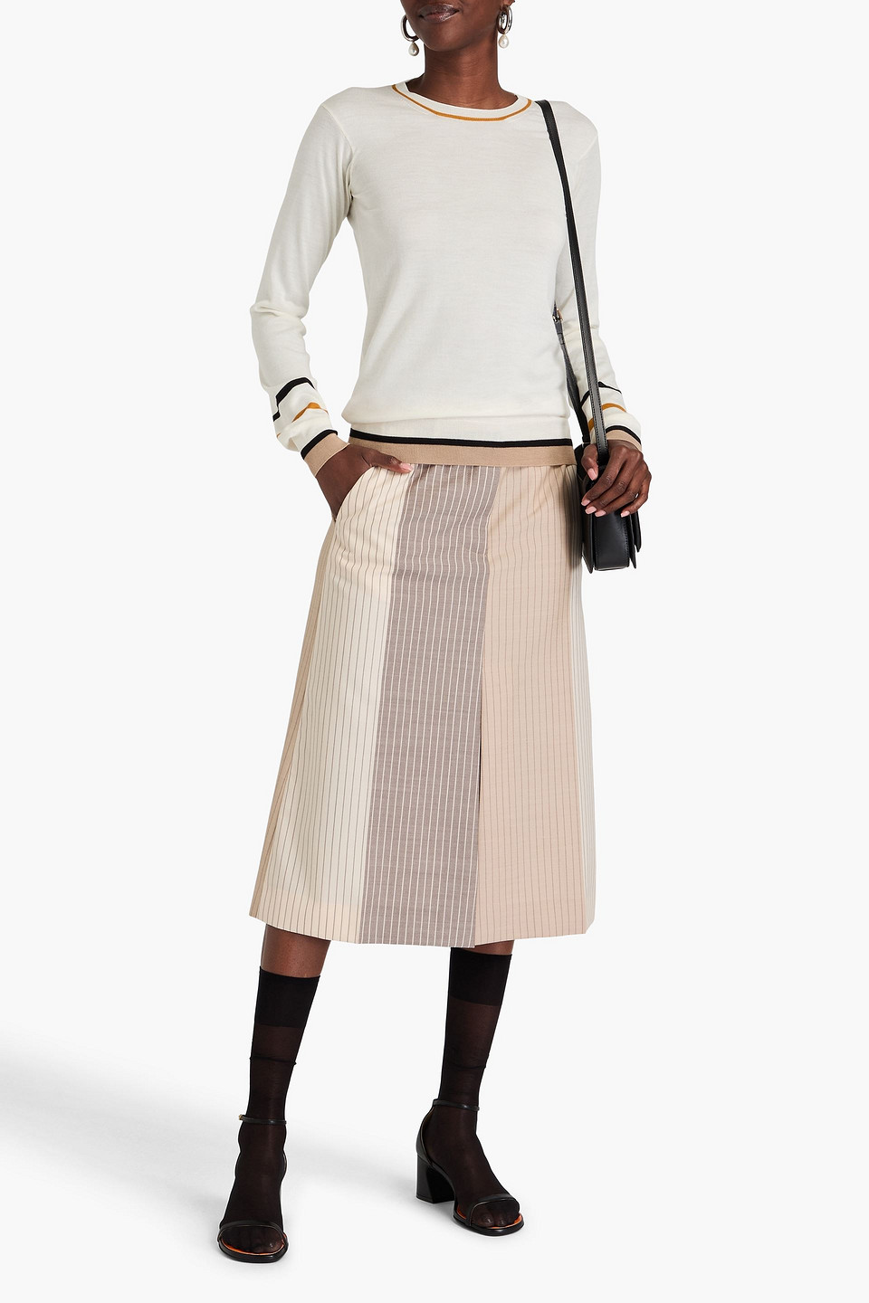 Marni Wool And Silk-blend Sweater In Ivory
