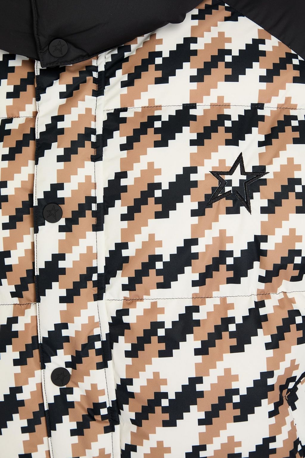 PERFECT MOMENT Quilted houndstooth down ski jacket