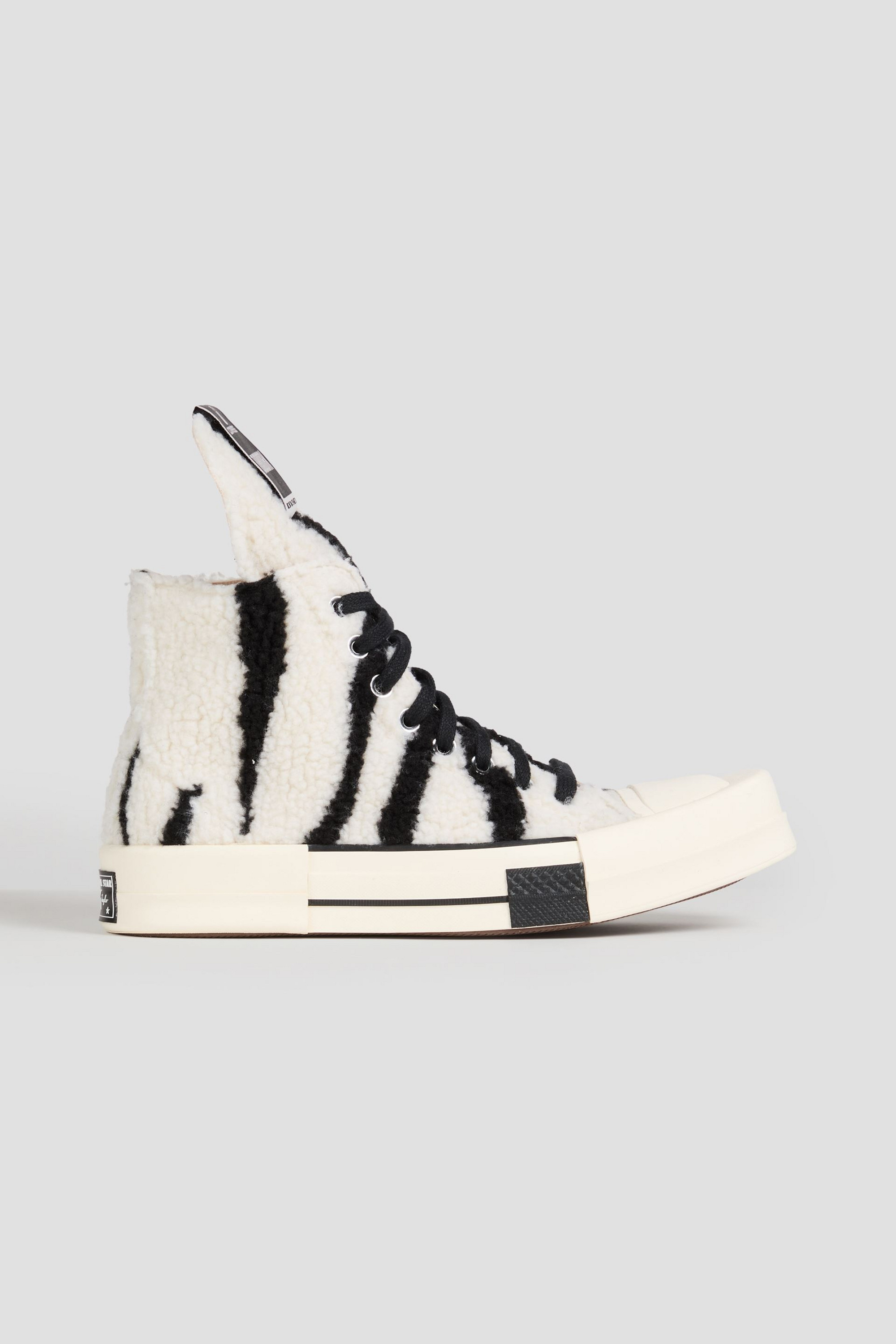 CONVERSE X DRKSHDW - Turbodrk zebra-print faux fur high-top