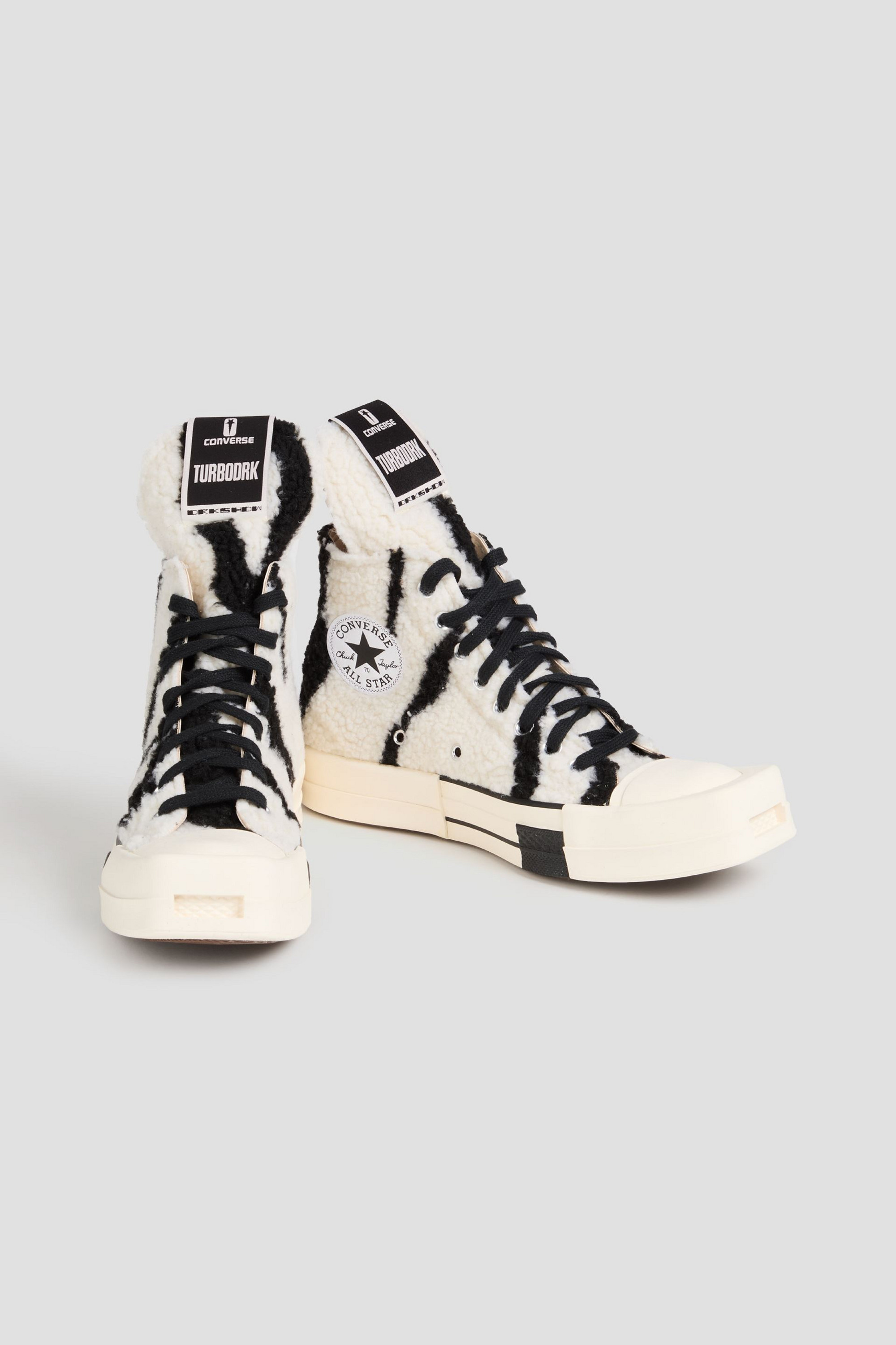 CONVERSE X DRKSHDW - Turbodrk zebra-print faux fur high-top