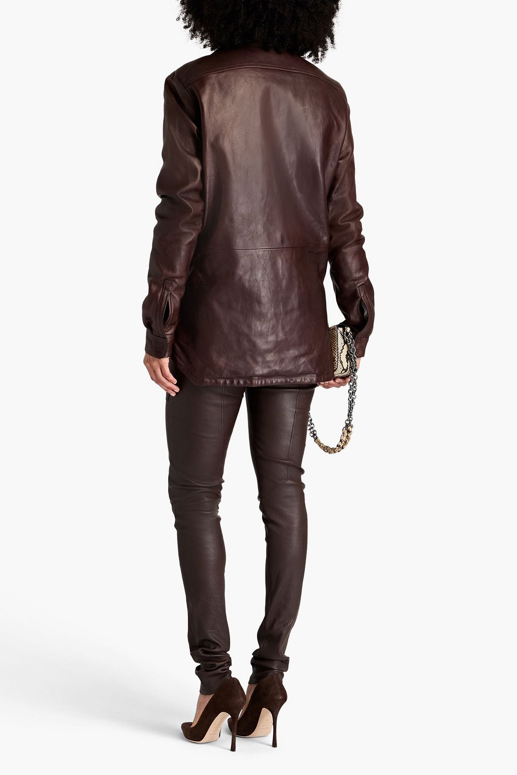 RICK OWENS جاكيت من الجلد