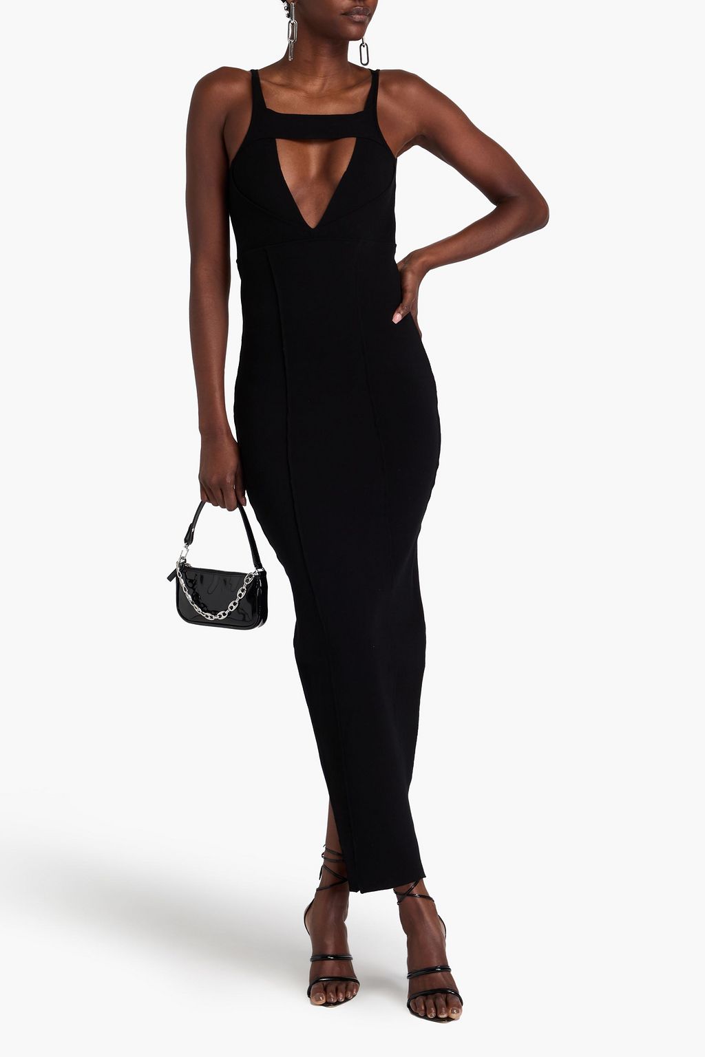 RICK OWENS Sling Maxikleid aus Stretch-Strick mit Cut-outs