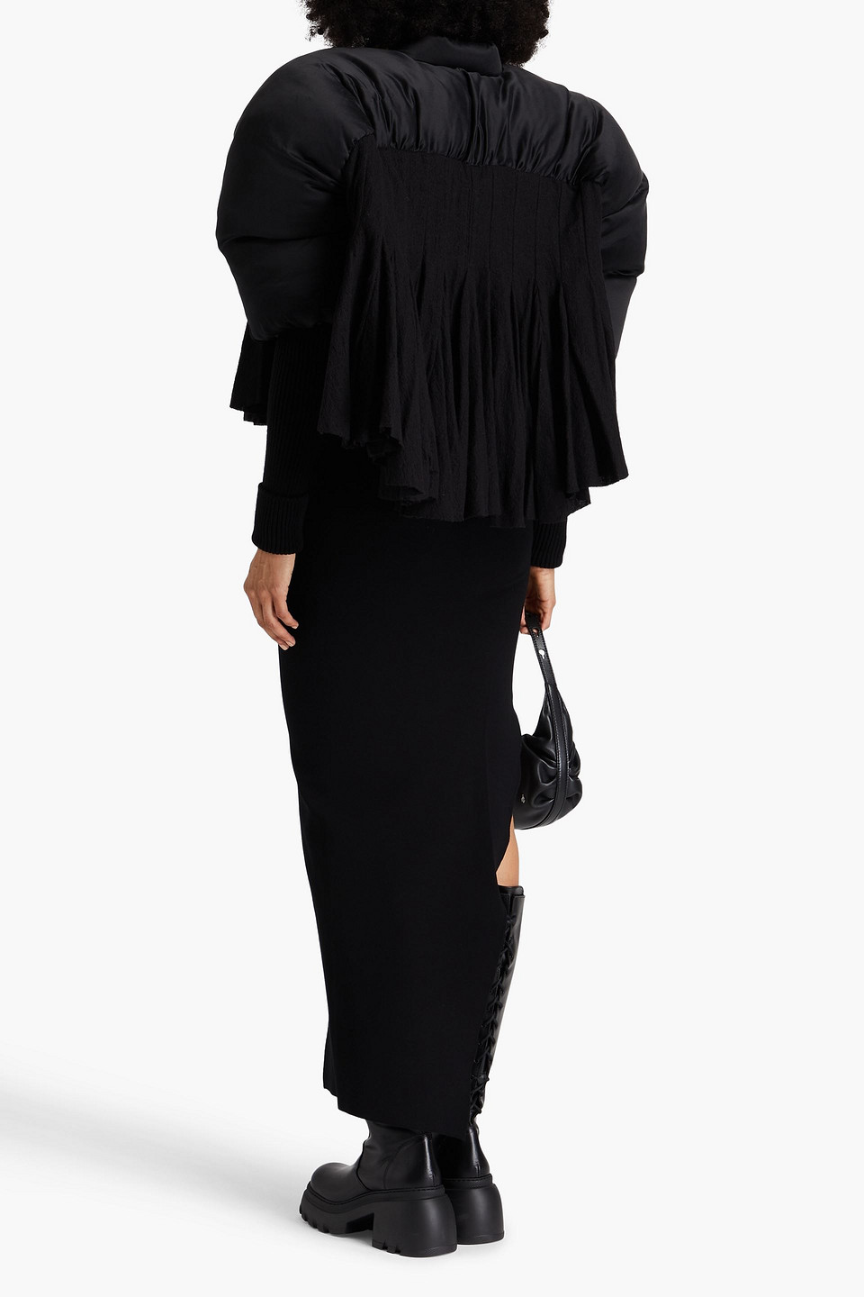 RICK OWENS QUILTED SHELL AND WOOL DOWN JACKET