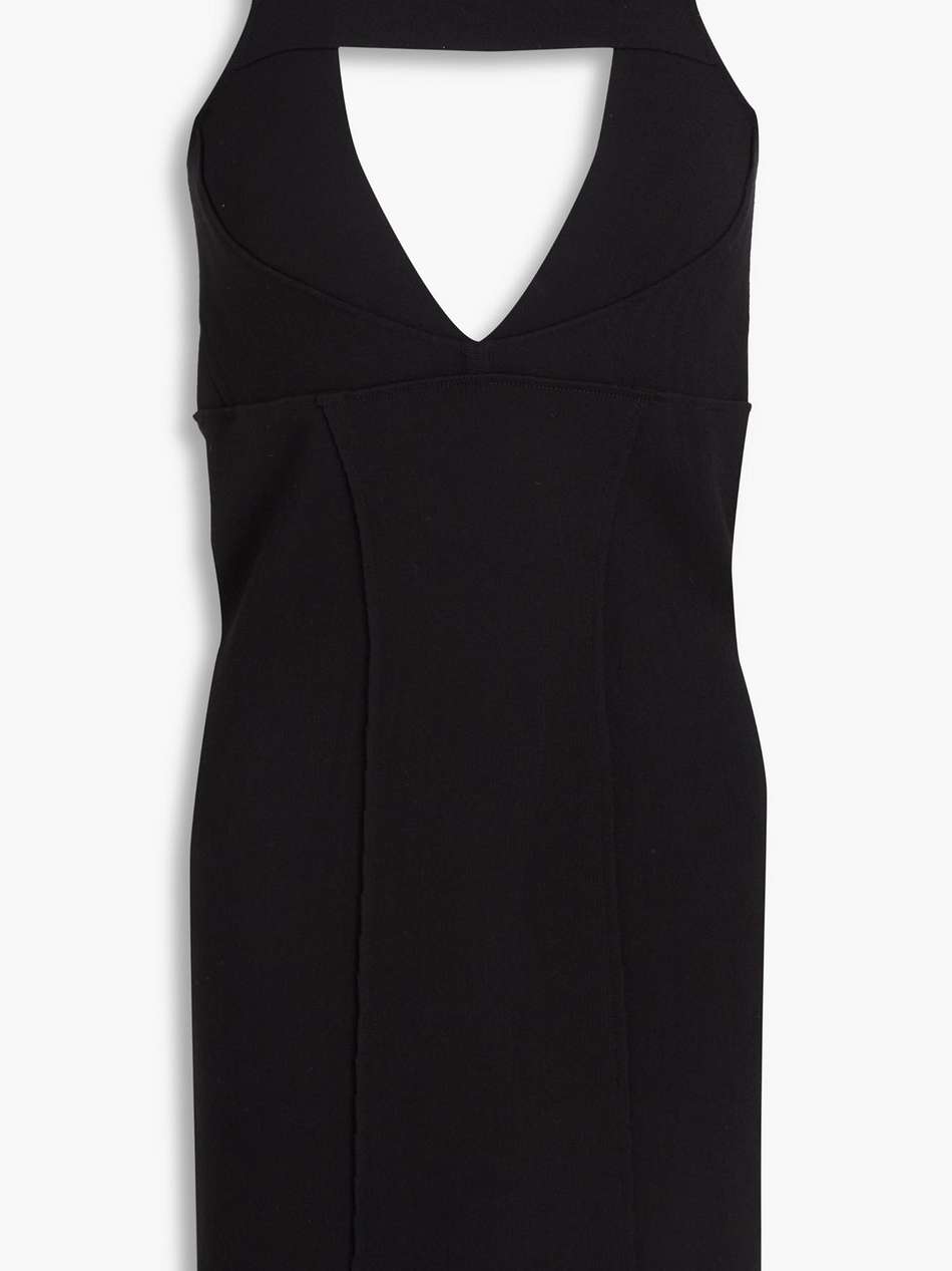 cutout stretch-knit mini dress