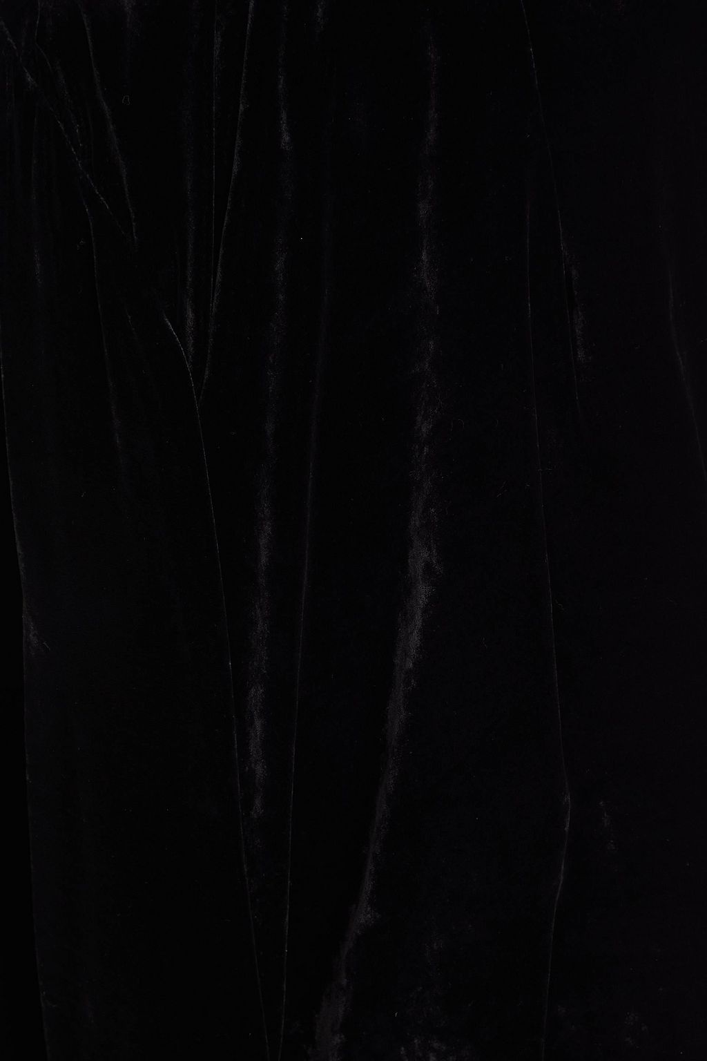 RICK OWENS فستان سهرة "إدفو" من المخمل المجعّد بتصميم بفتحات وبكُم واحد