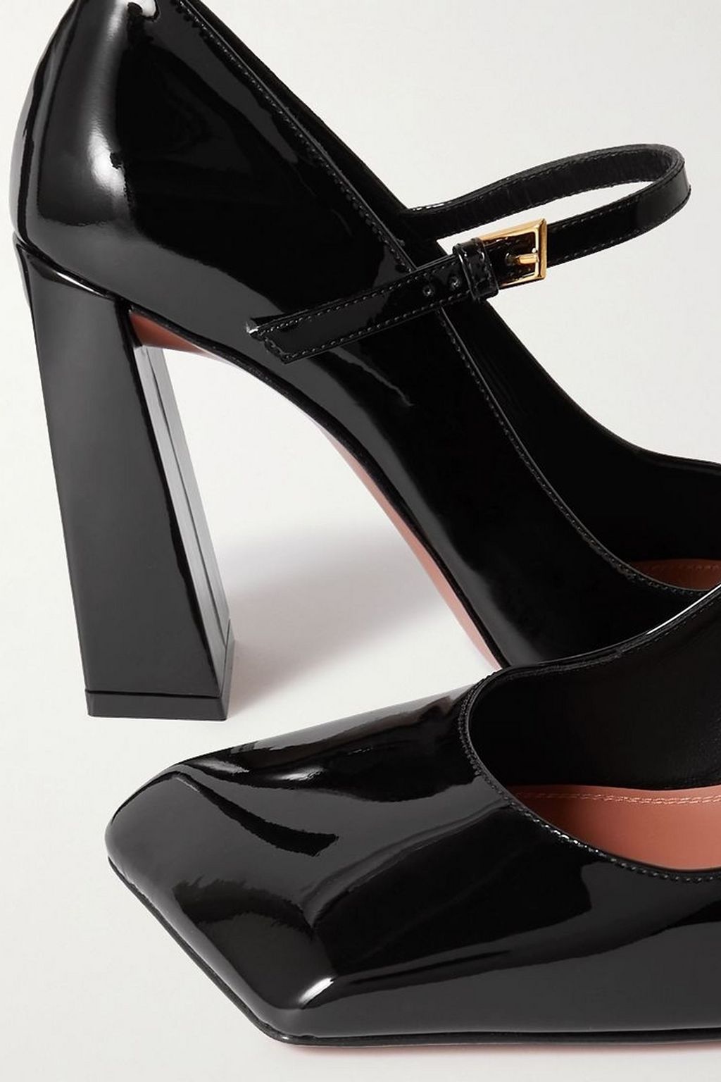 AMINA MUADDI Charlotte patent-leather Mary Jane pumps