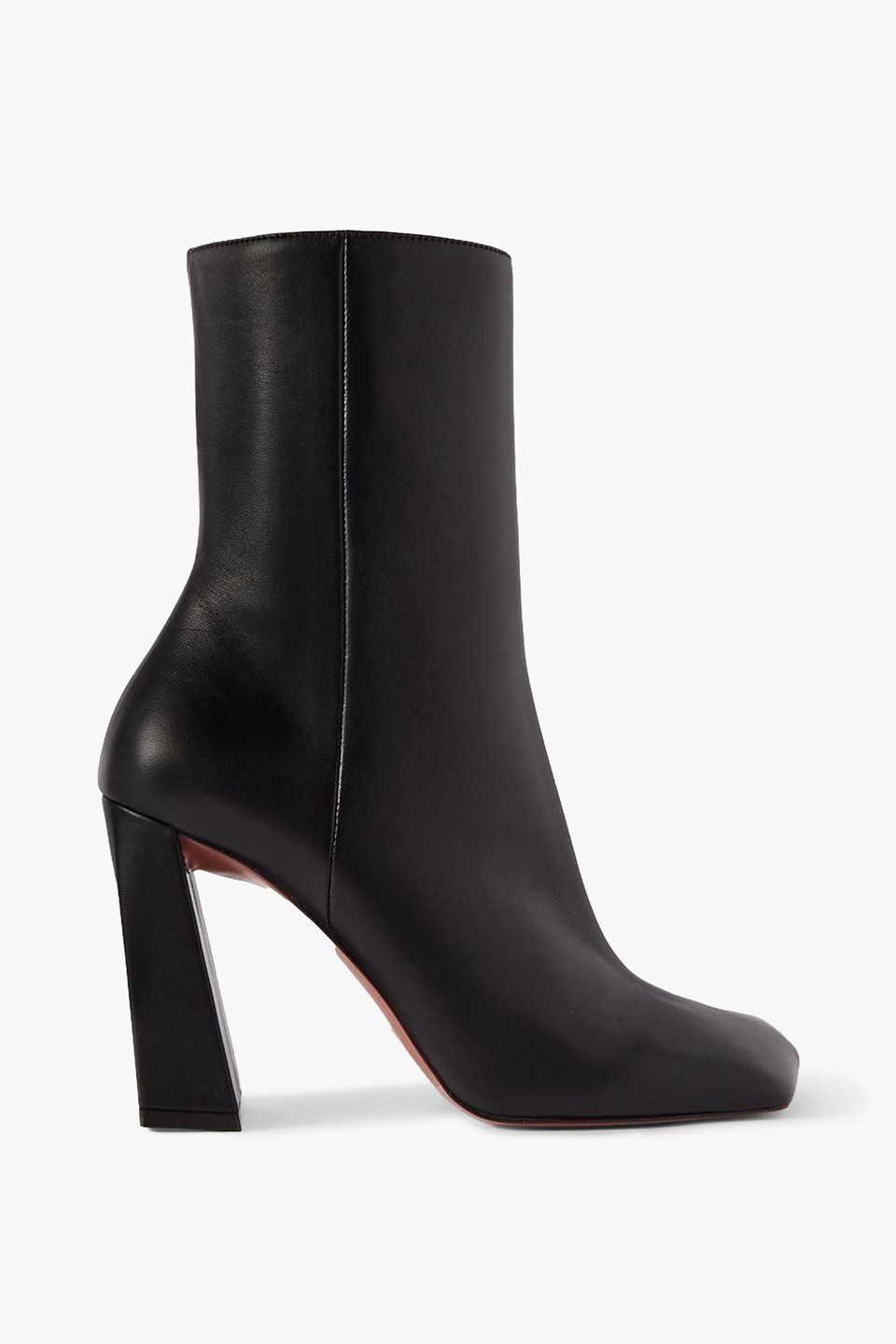 Marine leather ankle boots