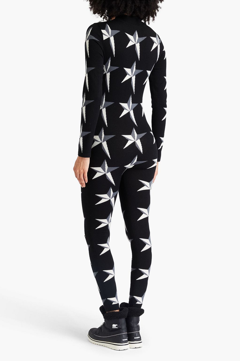 PERFECT MOMENT Jacquard-knit merino wool ski suit