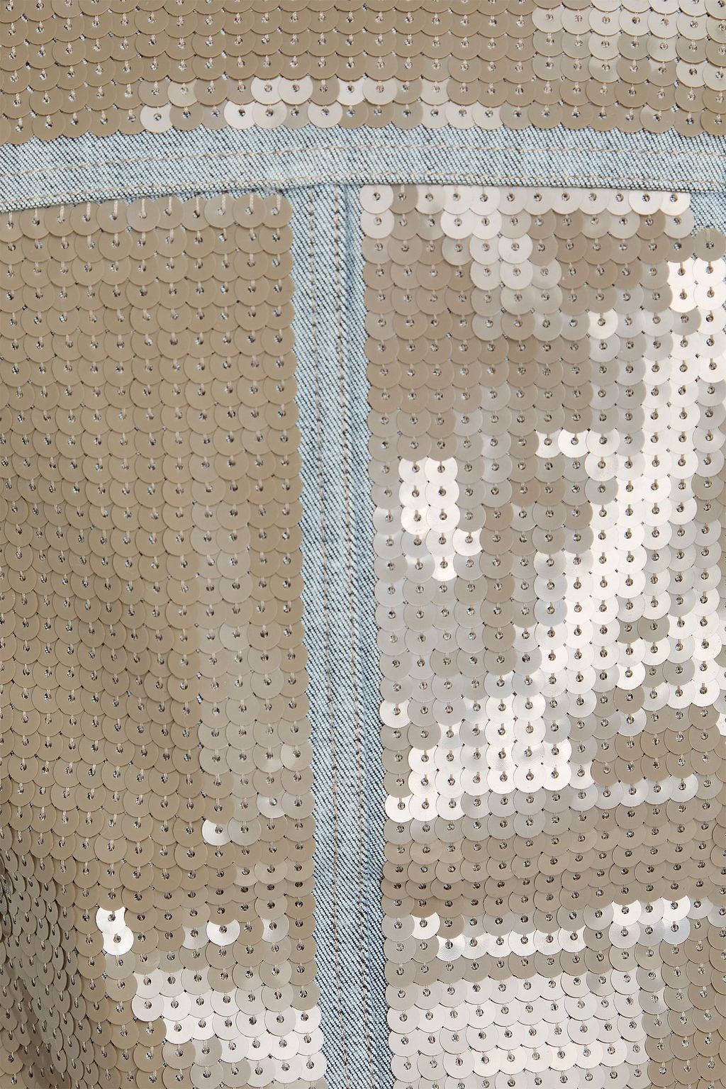 RICK OWENS デニム ミニワンピース ストラップレス スパンコール付き