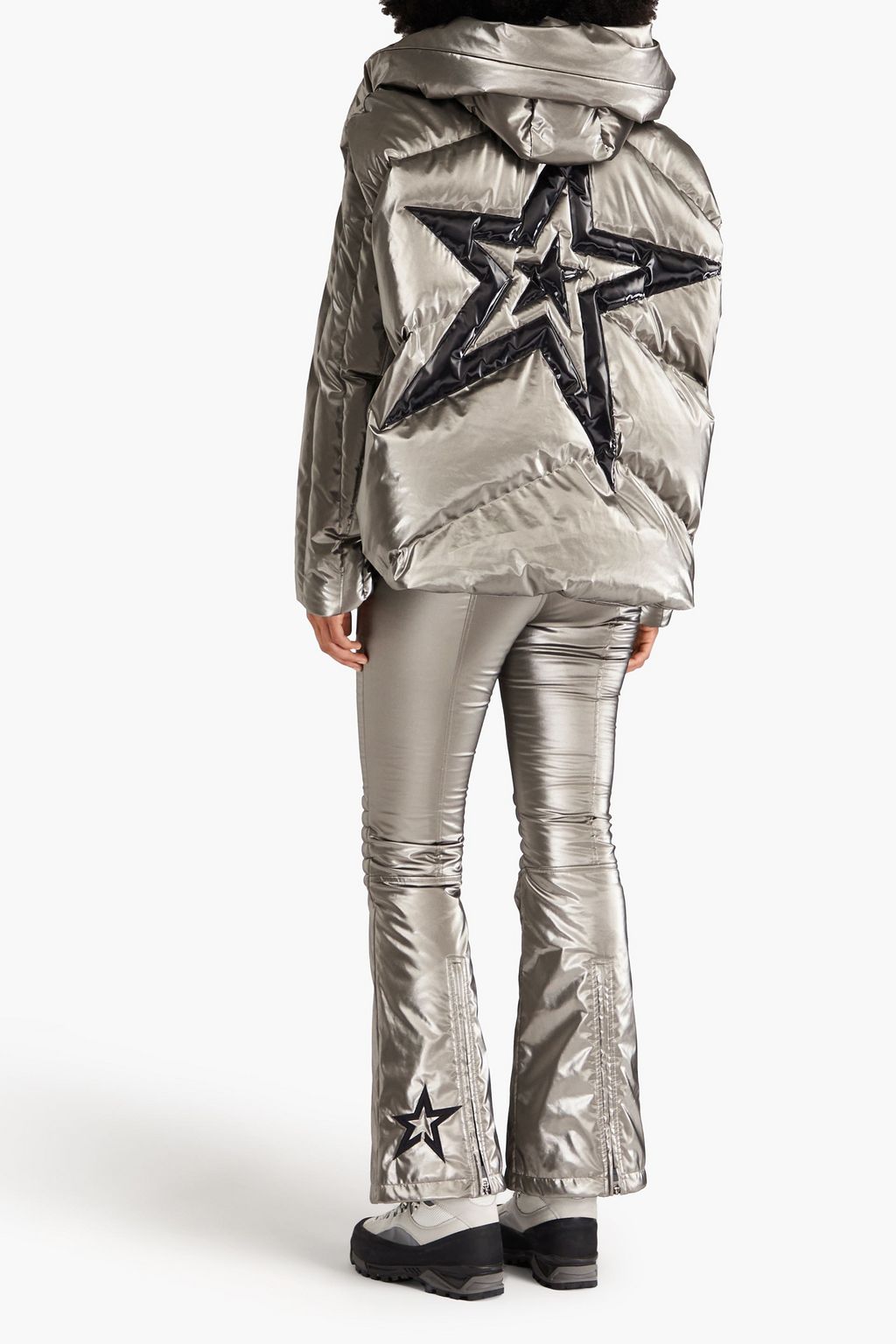 PERFECT MOMENT Orelle quilted metallic hooded down ski jacket