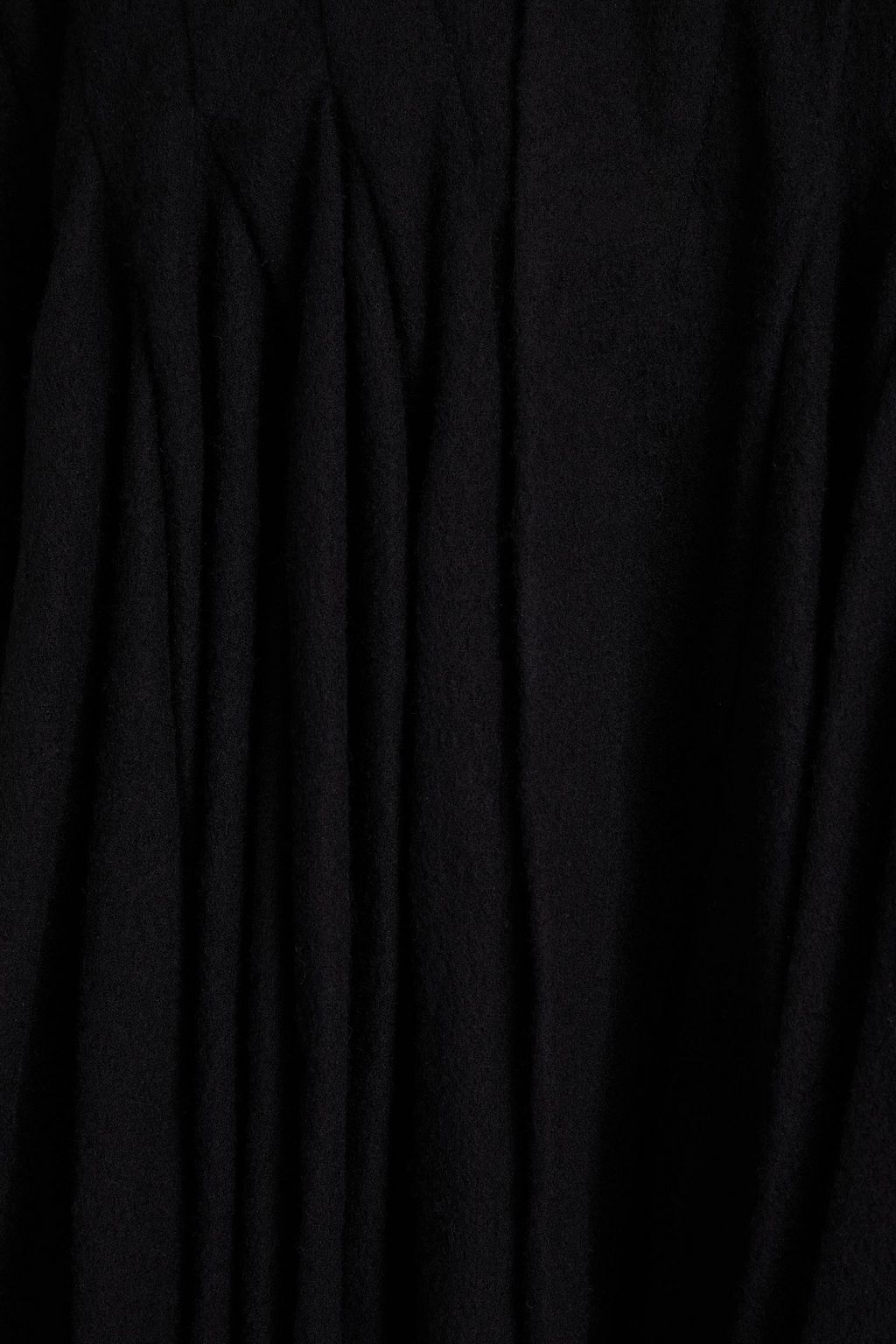 RICK OWENS جاكيت مبطّن من الصوف والجلد