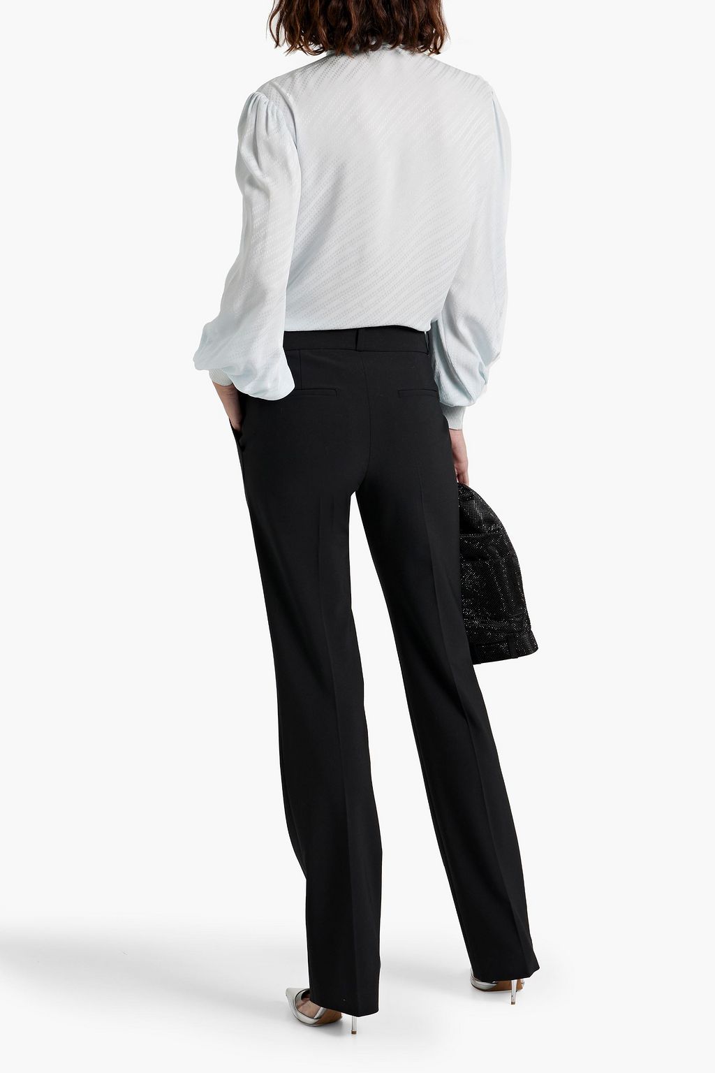 GIVENCHY Pussy-bow silk-jacquard blouse