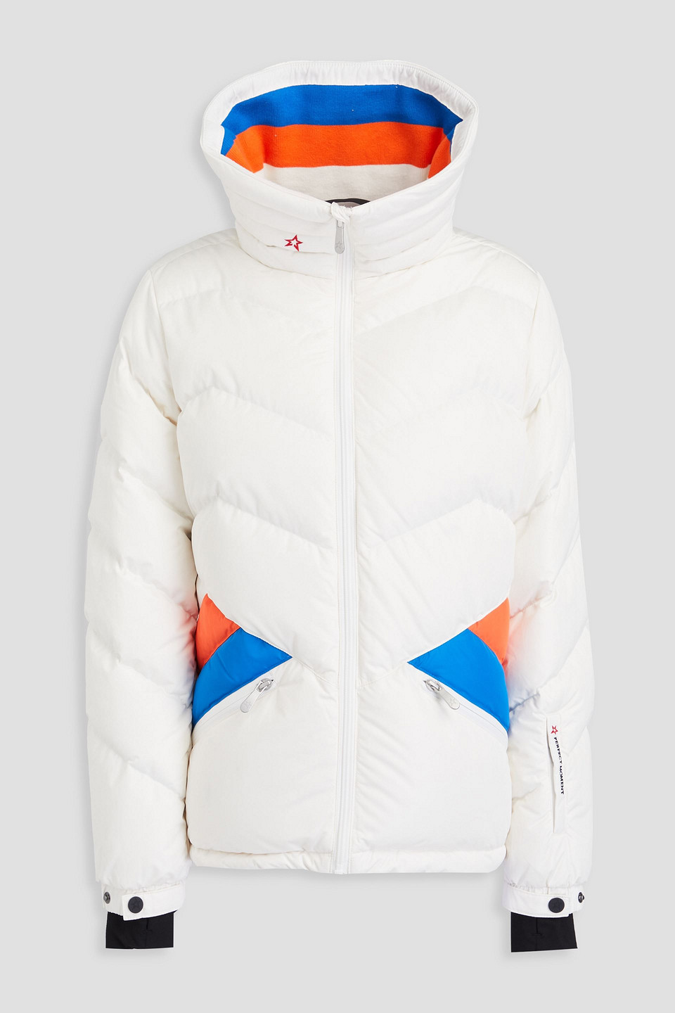 Perfect Moment Ski Duvet Down Jacket Xl In Off-white